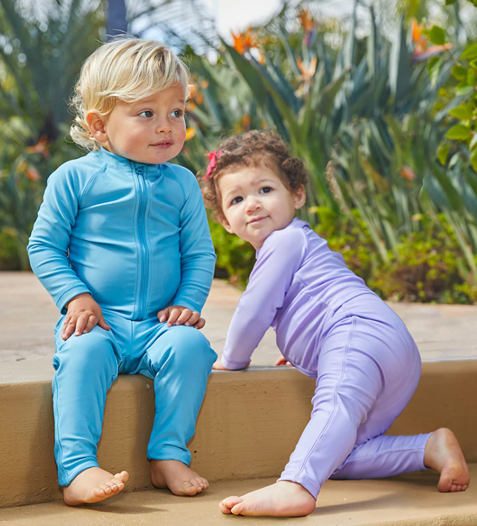 babies in UPF clothing