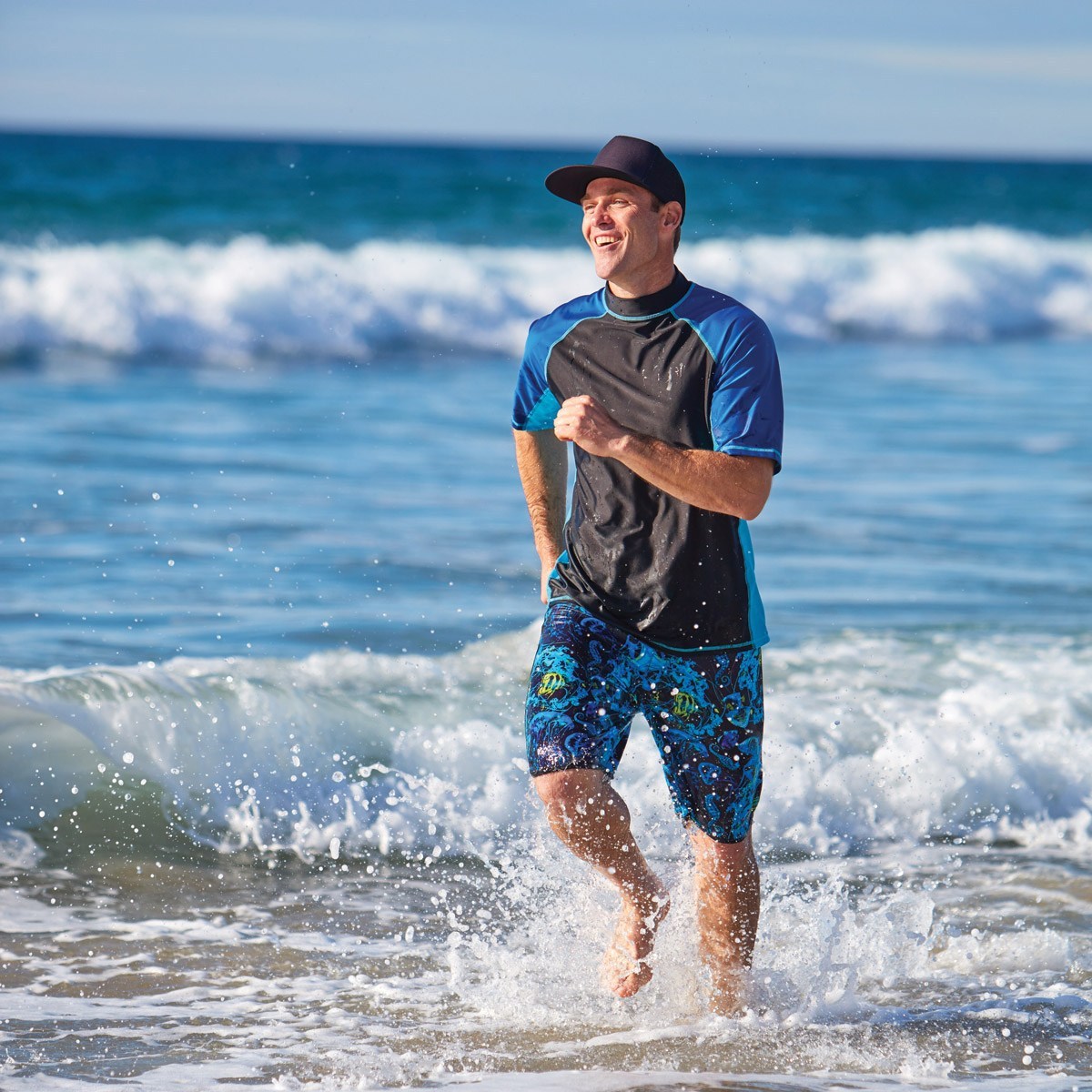 Man in UV Skinz's new spring UPF 50+ clothing line