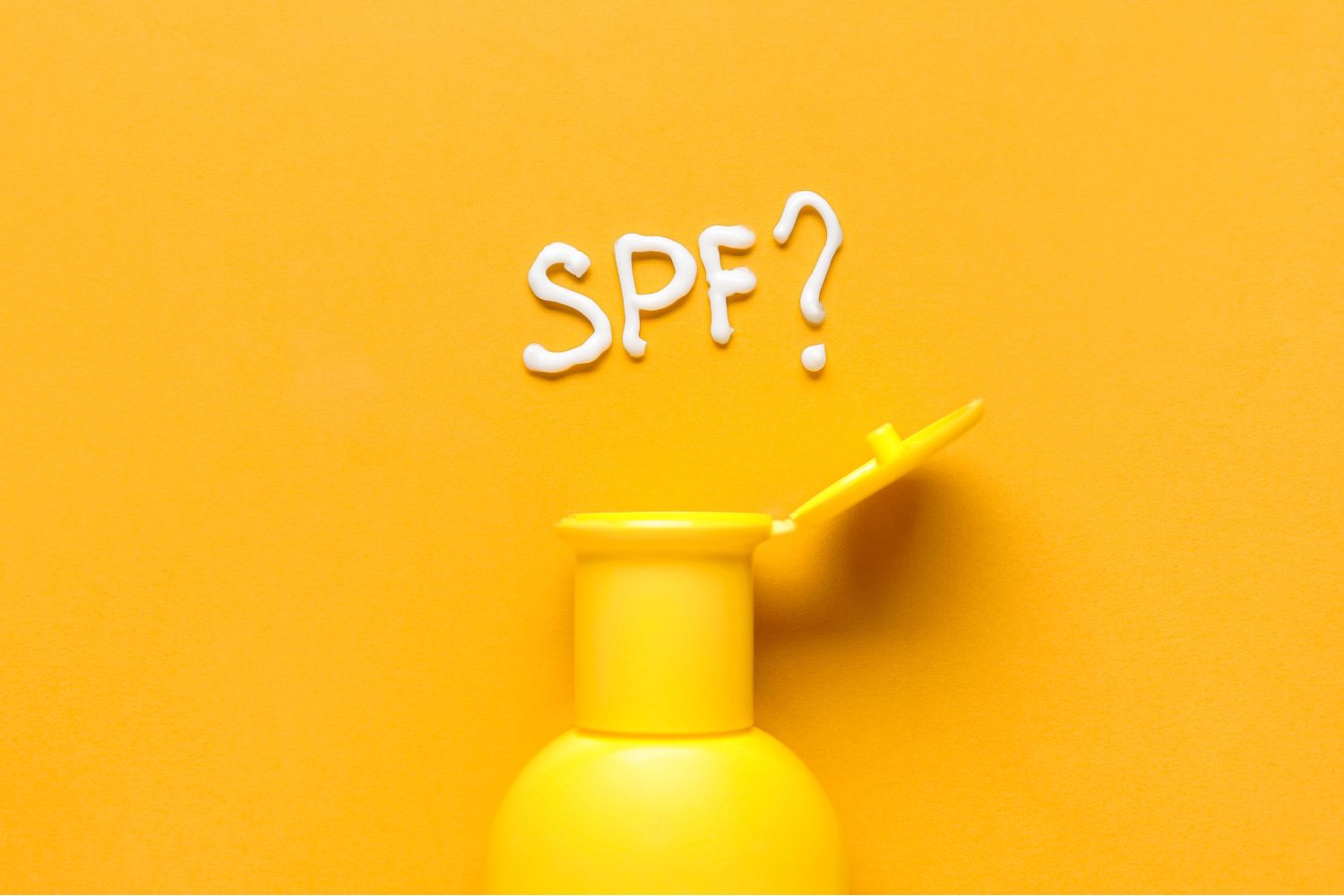 Orange sunscreen bottle