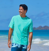 man in UPF swim shirt