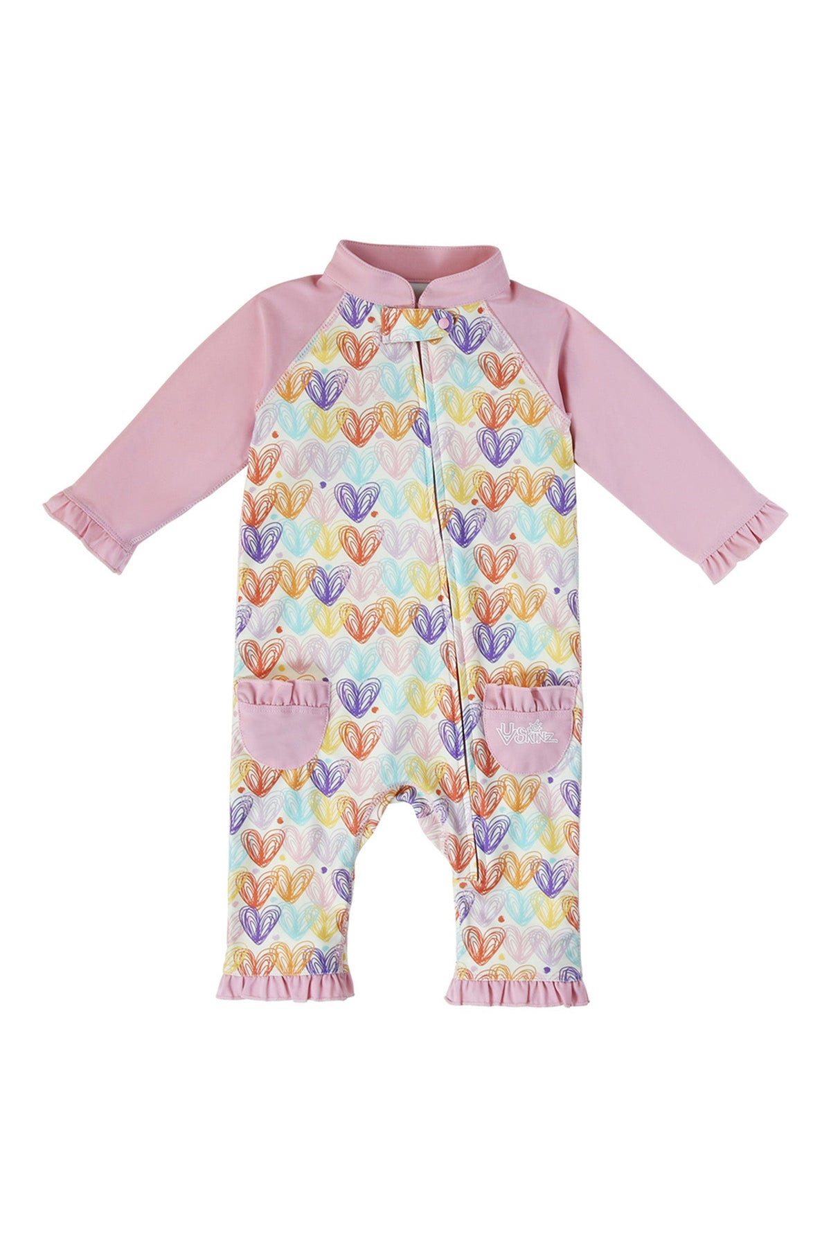 Front View of Baby Girl Swim Suit|doodle-my-heart