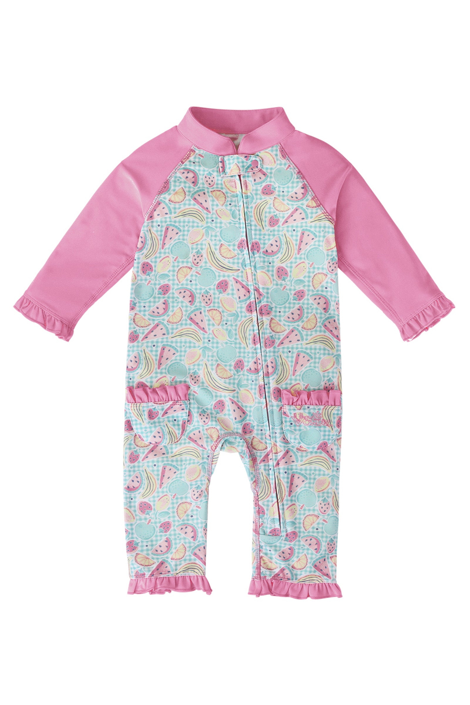 baby girls long-sleeve swimsuit in fruit fiesta