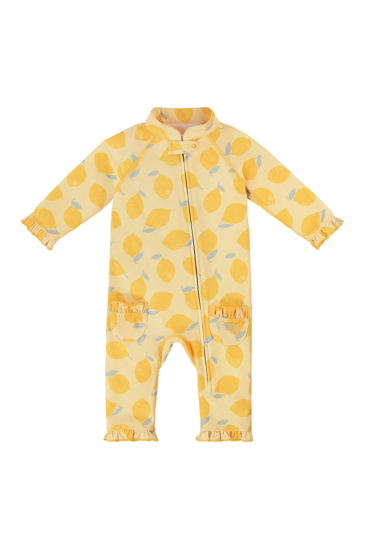 baby girls one piece sun & swim suit in lemonade stand