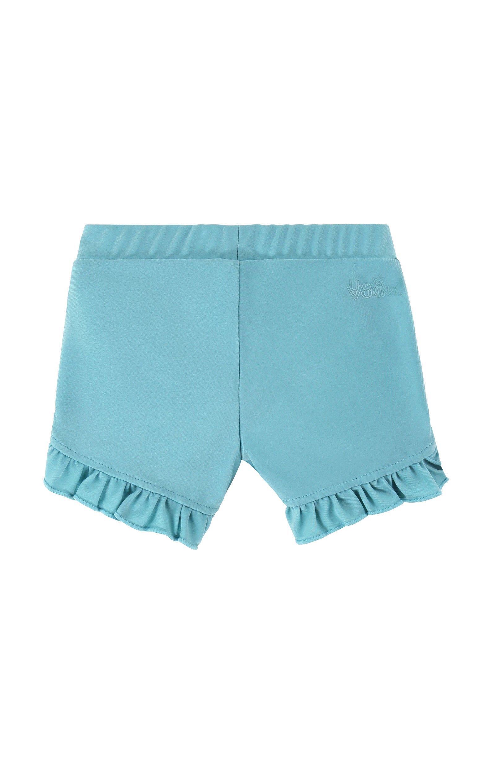 back view of baby girls swim shorties in lakeshore|lakeshore