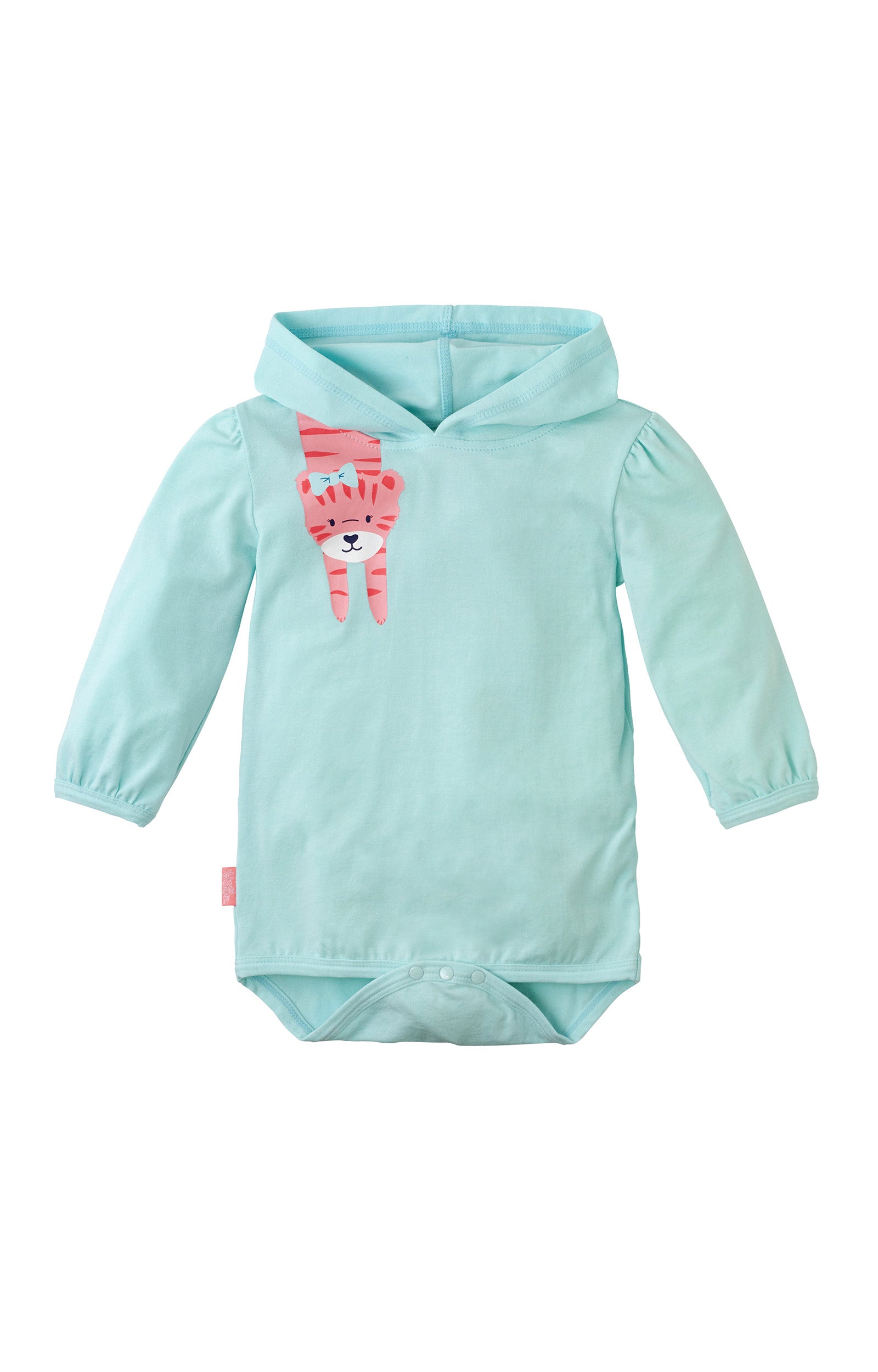 Baby Girl's Hooded Sunzie in Peek-A-Boo-Tiger|peek-a-boo-tiger