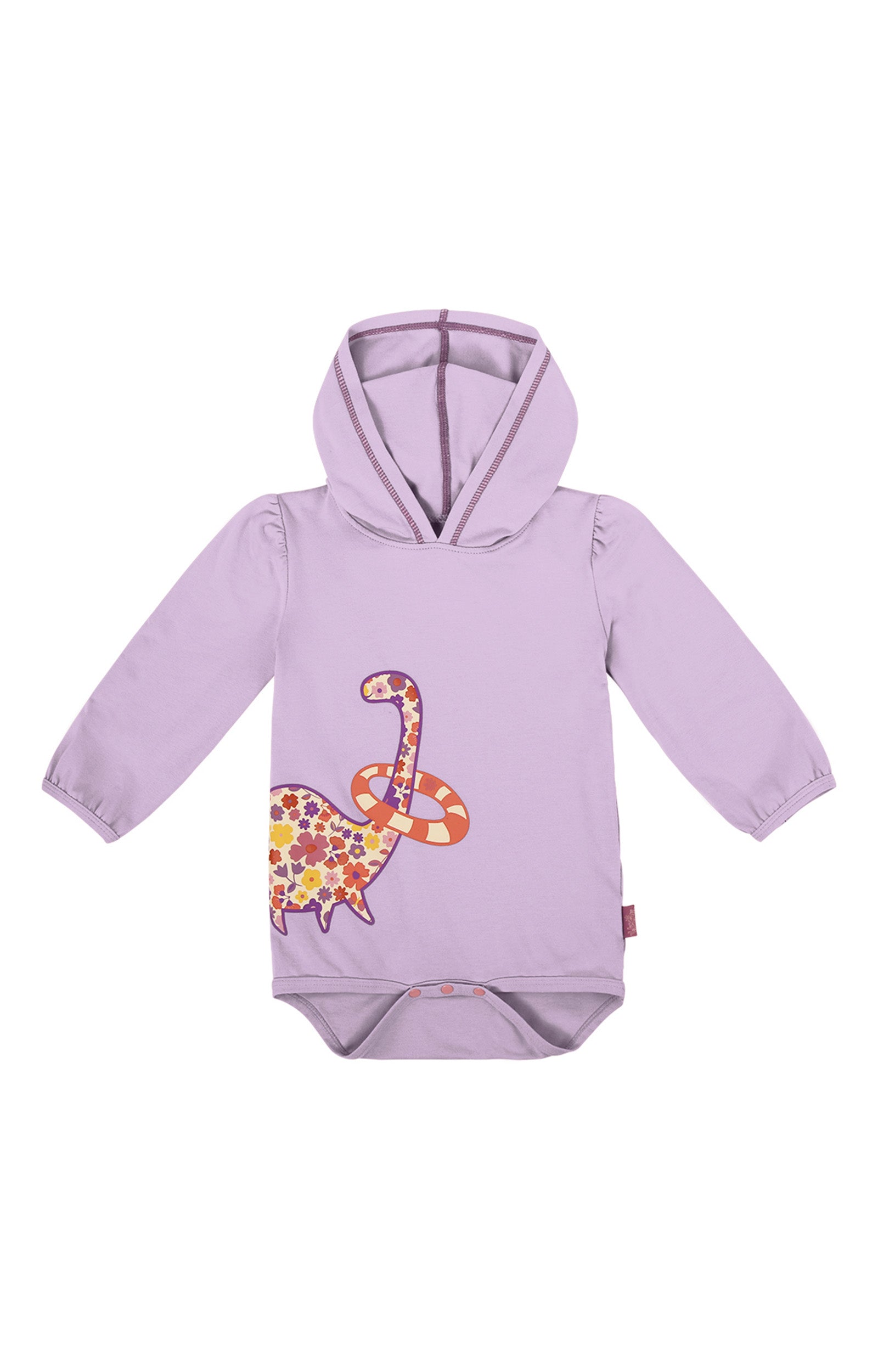 baby girl upf hooded onesie|tubin-dino