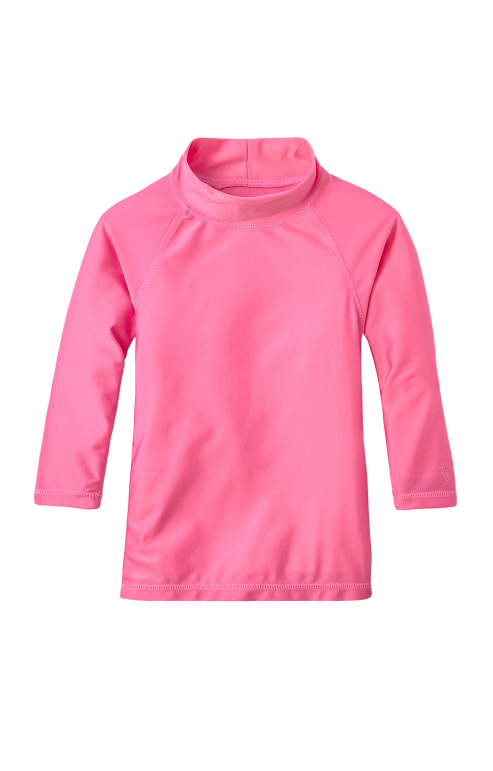 baby long sleeve swim shirt in bubblegum|bubblegum