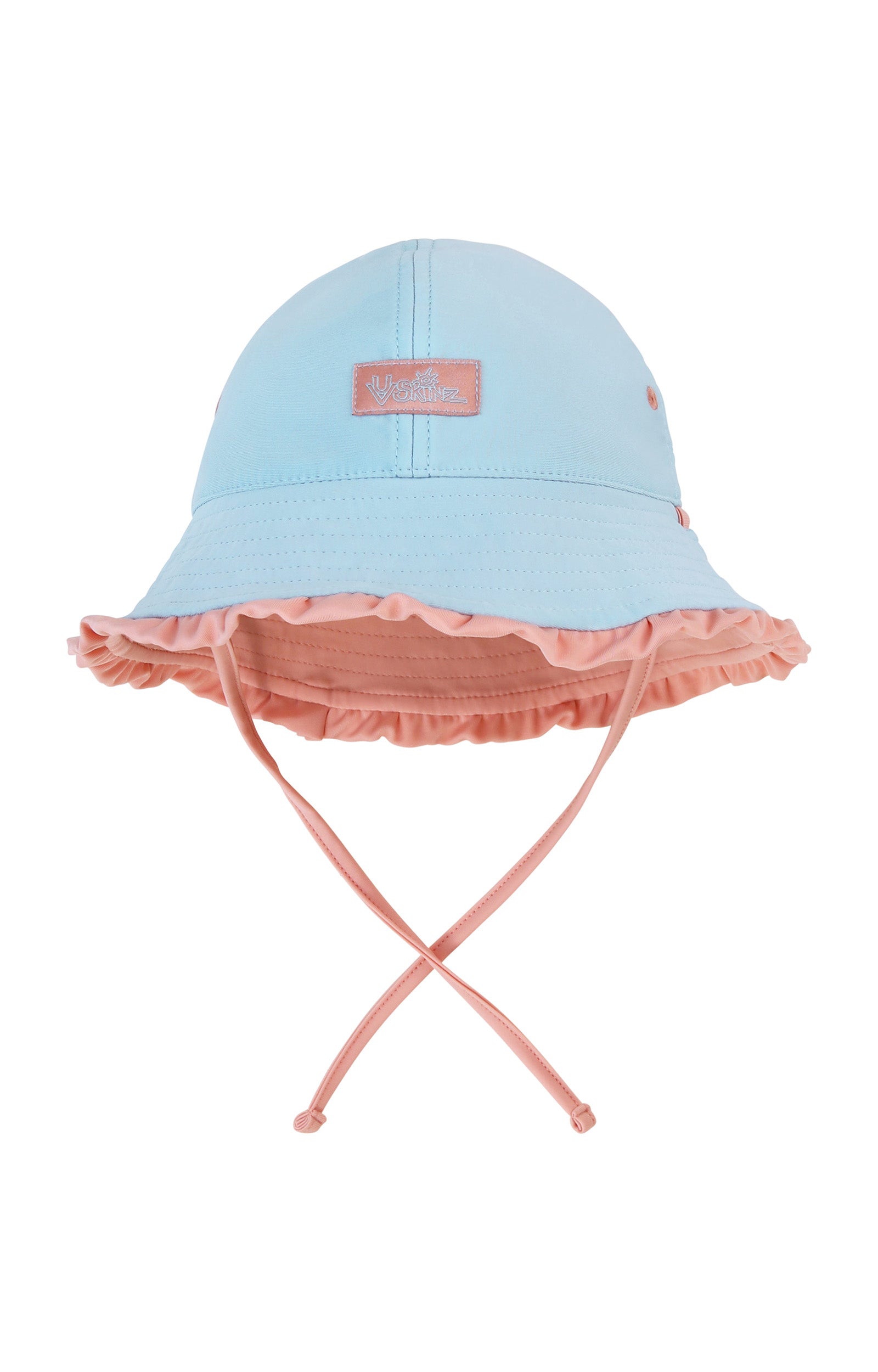 baby girl reversible swim hat in aquamarine dusty pink|aquamarine-dusty-pink