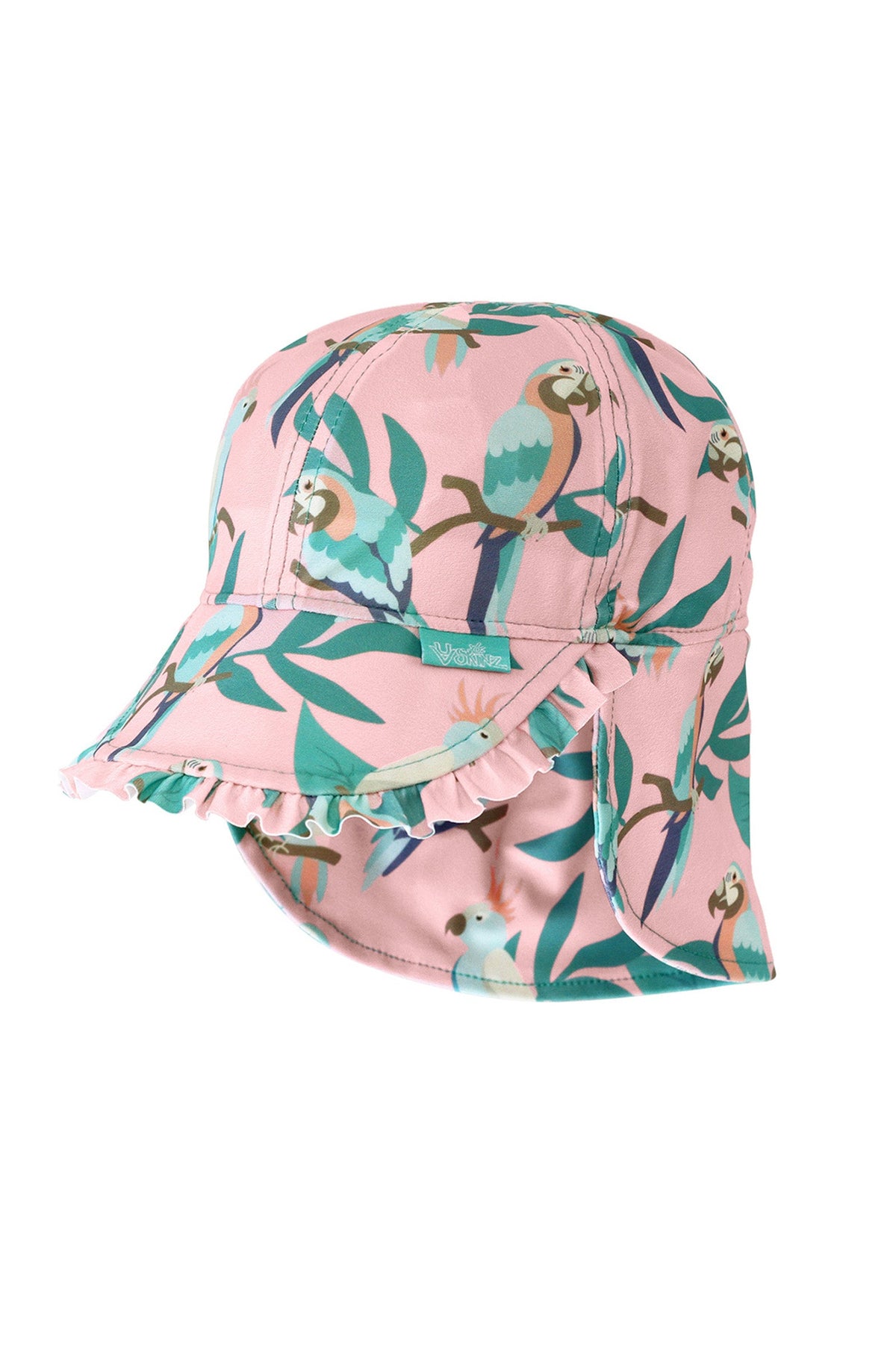 baby girl's swim flap hat in birds in paradise|birds-in-paradise