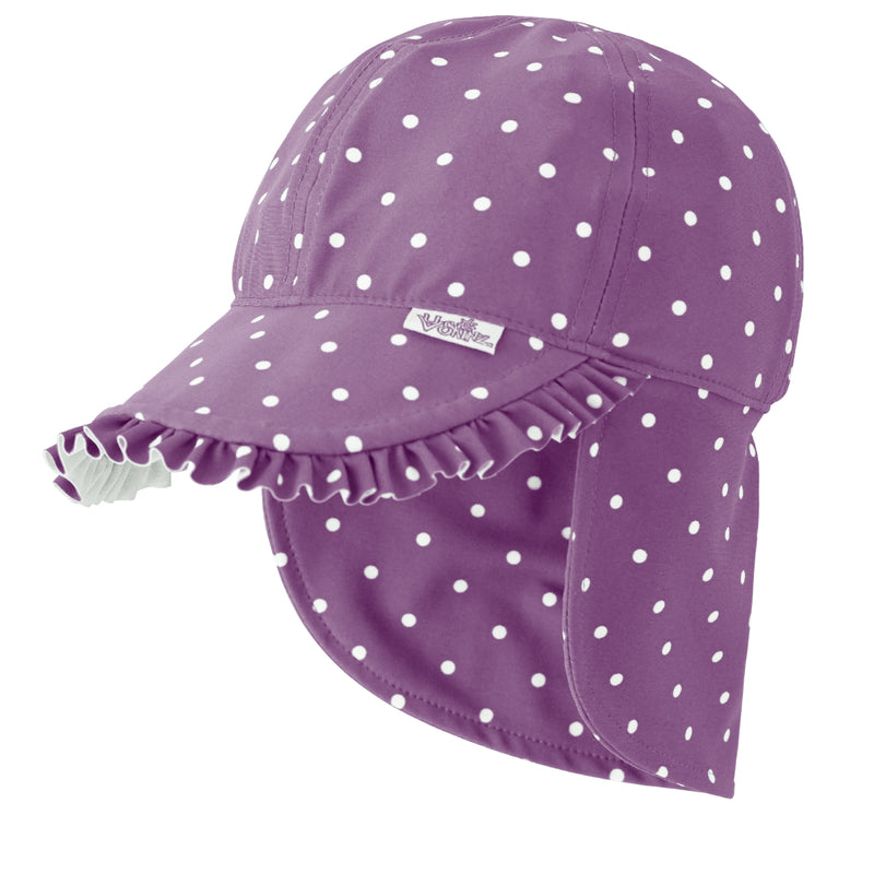 Baby girls swim flap hat in mulberry dot|mulberry-dot