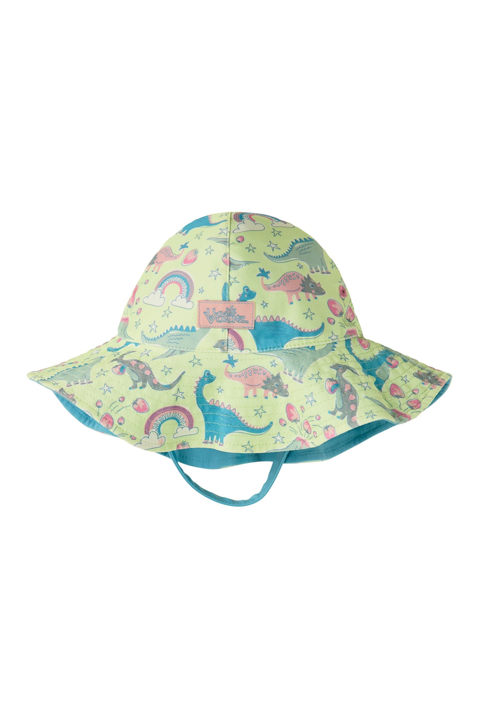baby girls scalloped bucket hat in dino berry|dino-berry