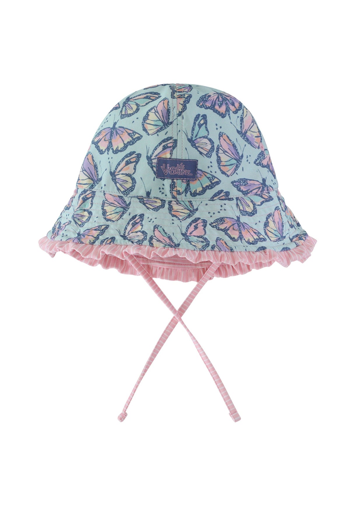 UV Skinz's baby girl's reversible sun hat in sweet butterflies