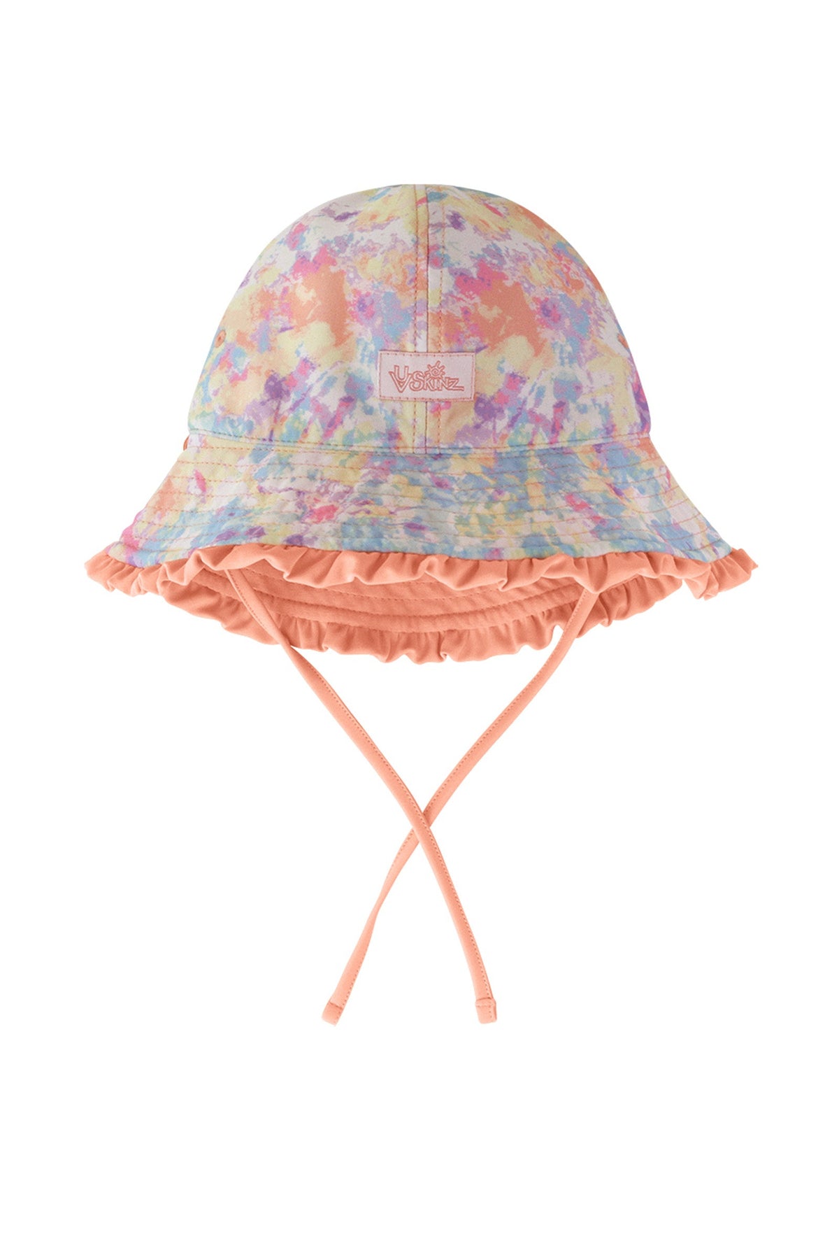 UV Skinz's baby girl's reversible sun hat in tie dye splash