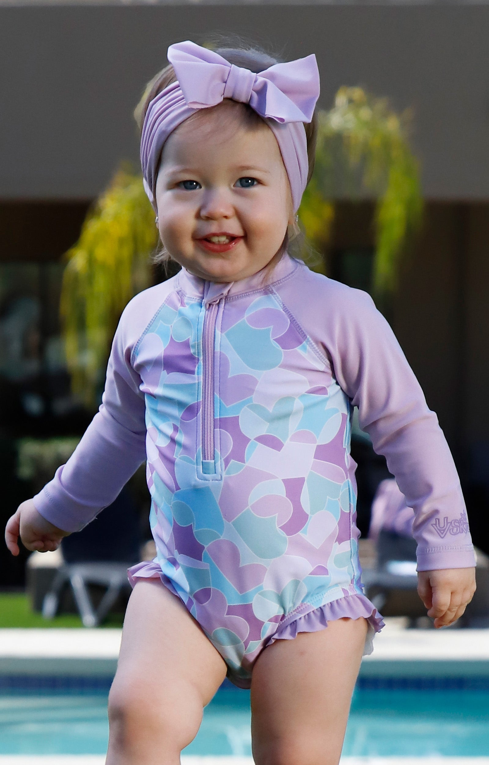 baby in swim bow headband|lotus