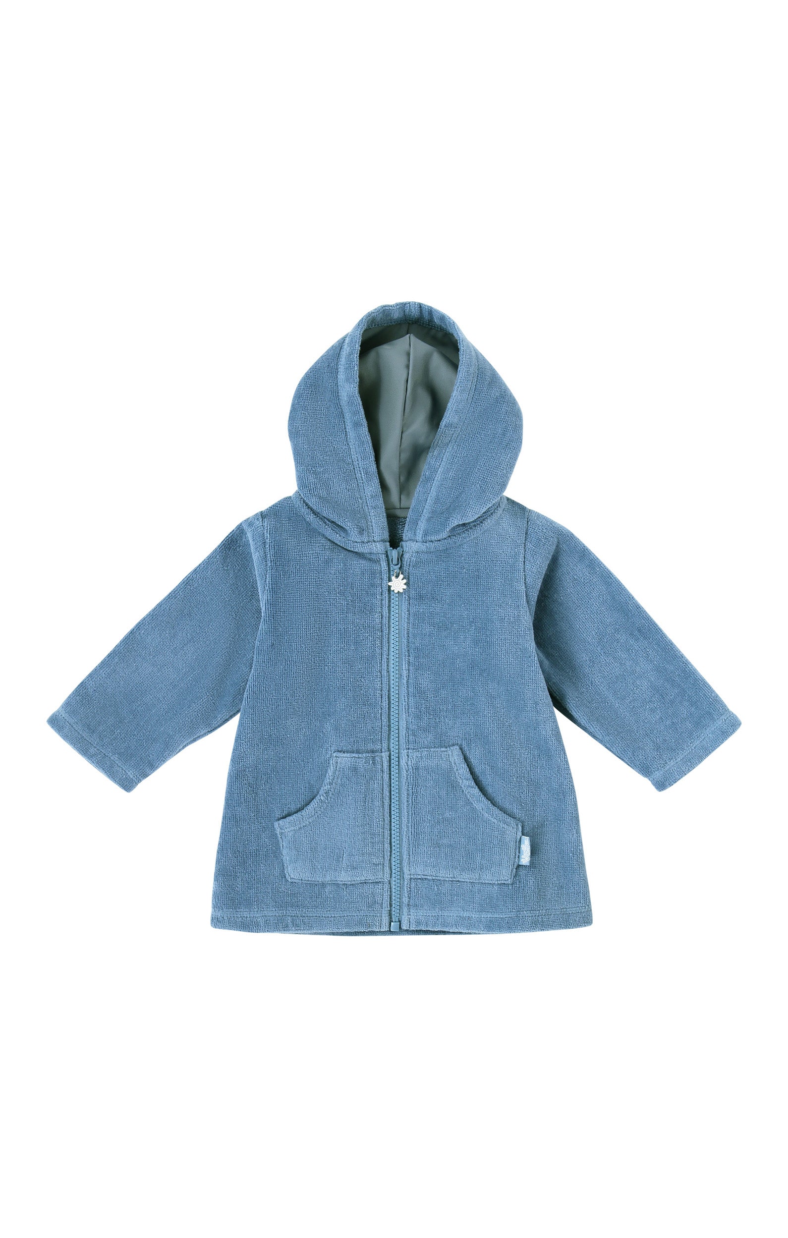 baby hooded terry beach cover up in baltic|baltic