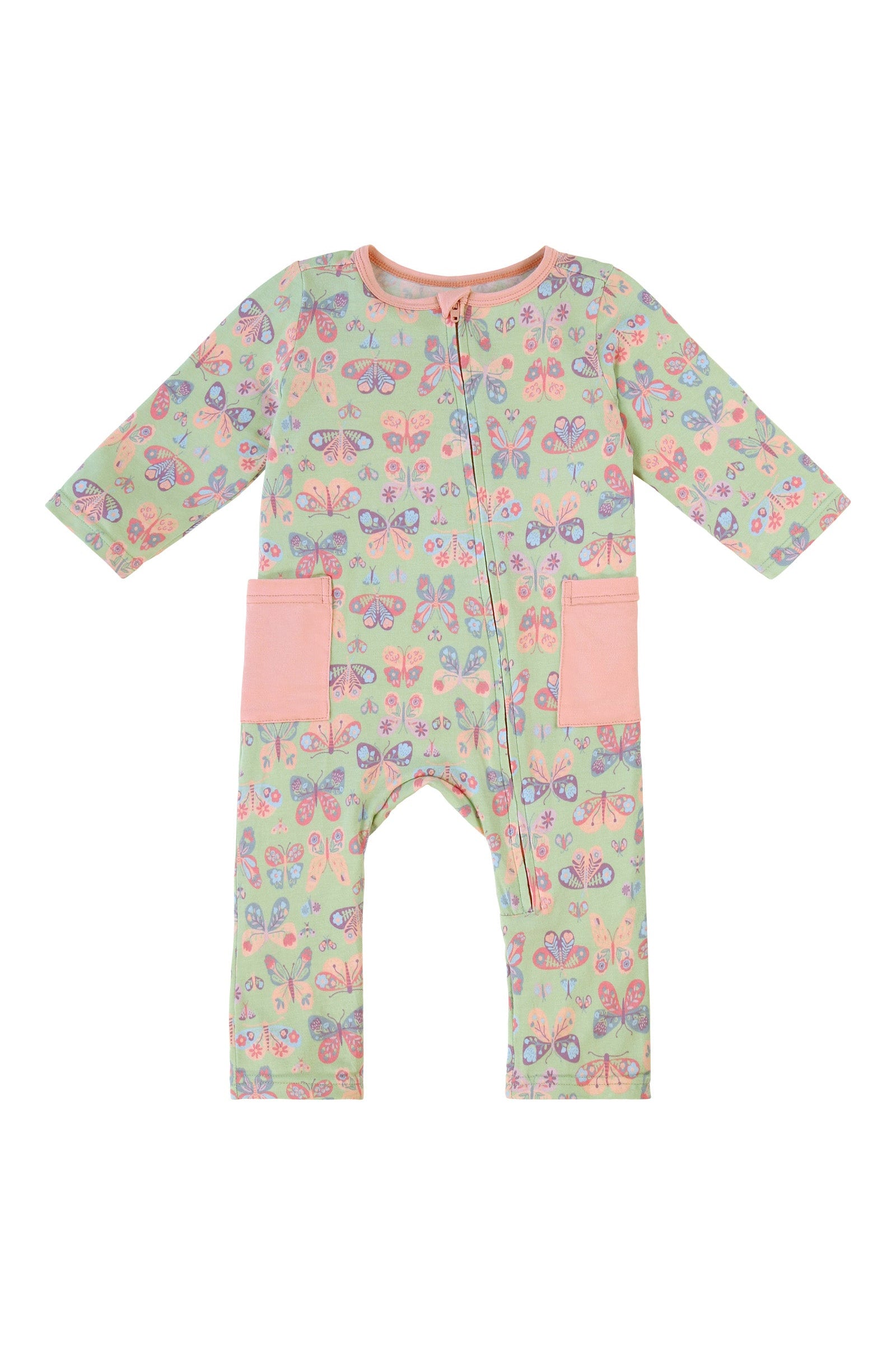 baby long sleeve everyday romper in boho butterfly|boho-butterflies