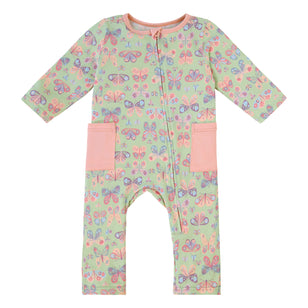 baby long sleeve everyday romper in boho butterfly|boho-butterflies
