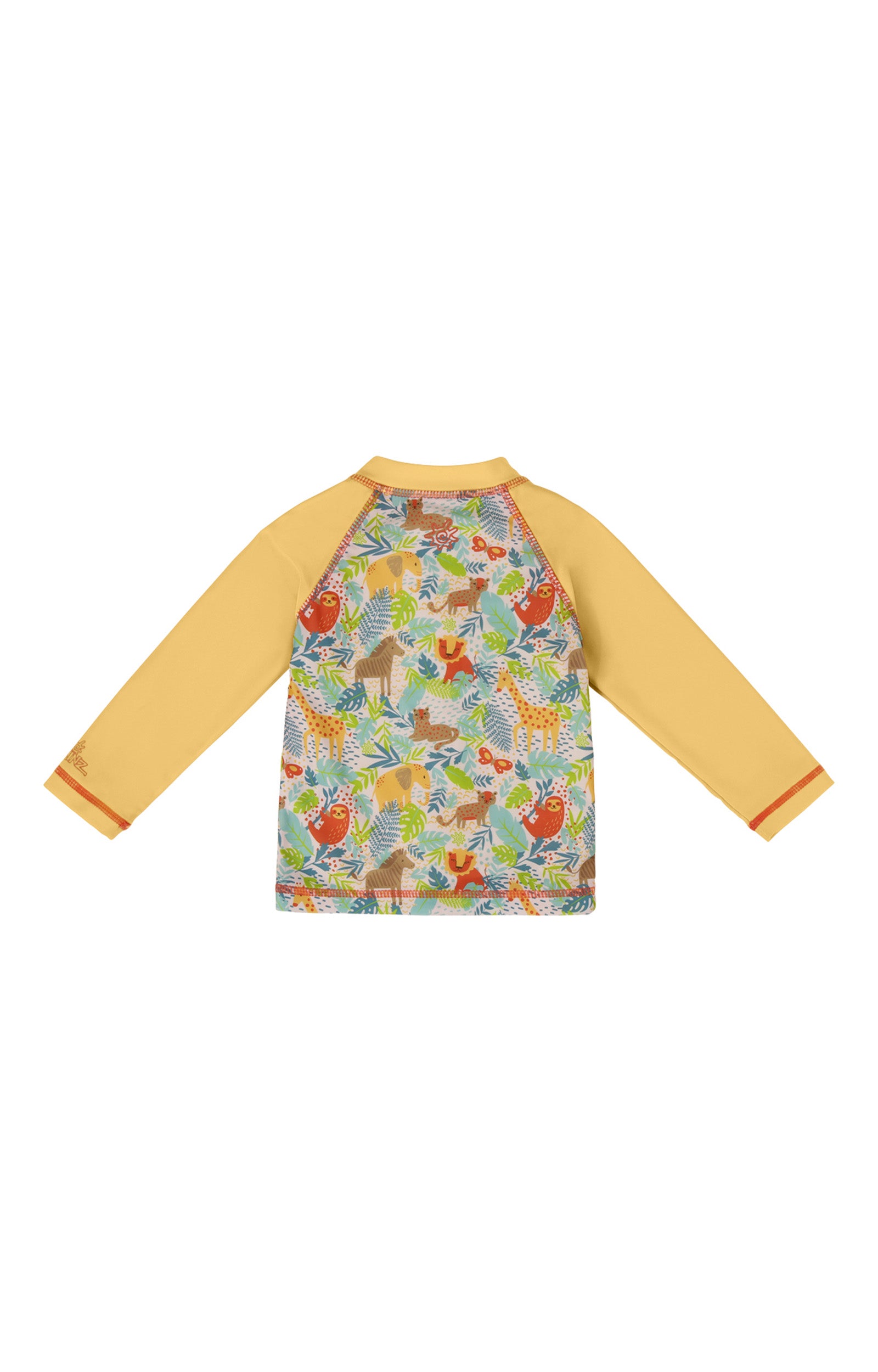 uv skinz baby full zip rashguard in jungle friends|jungle-friends