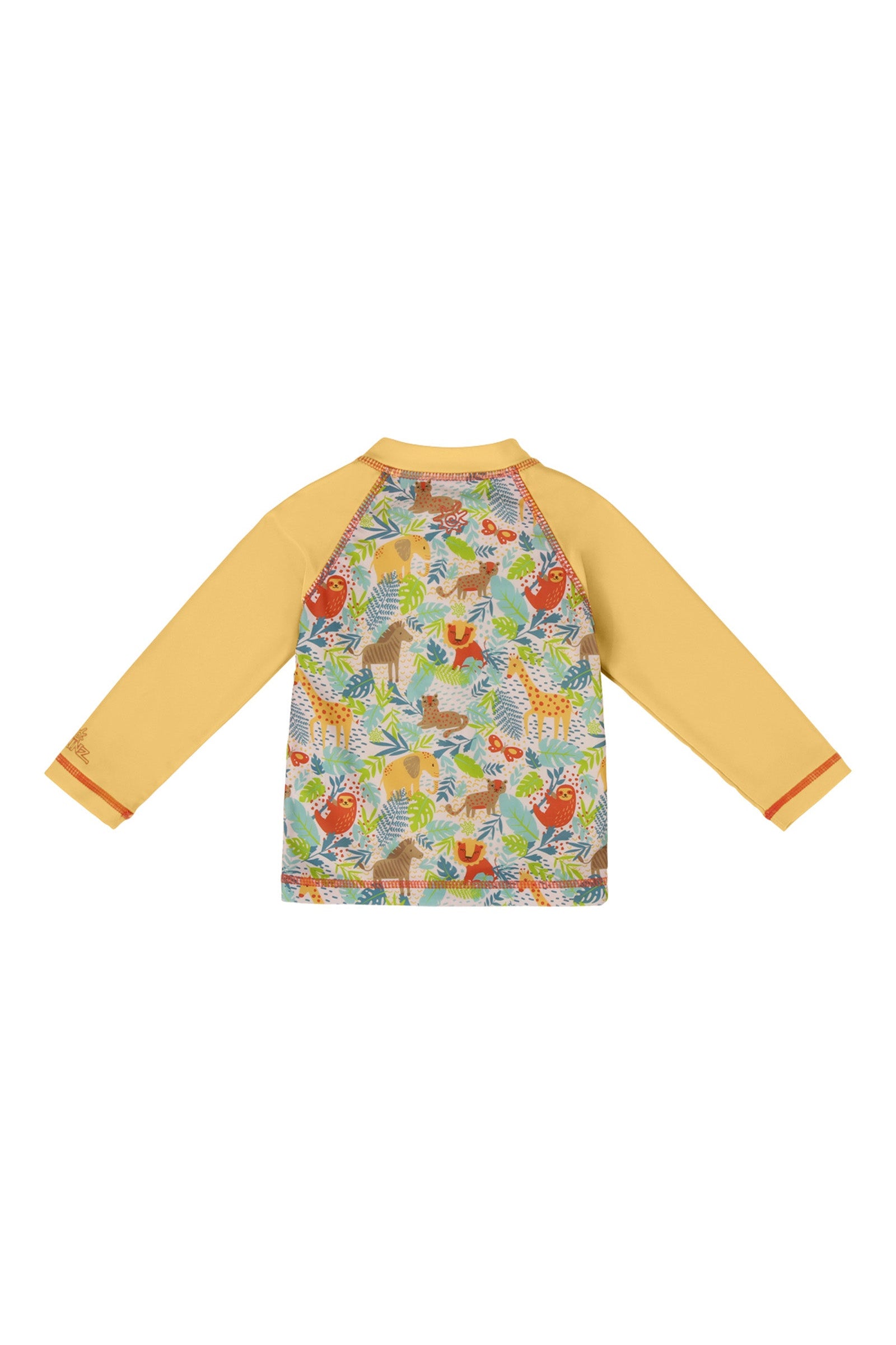 uv skinz baby full zip rashguard in jungle friends|jungle-friends