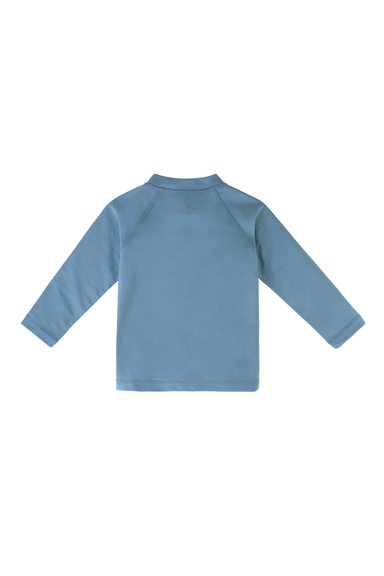 Back of the Baby Full Zip Rash Guard in Lagoon