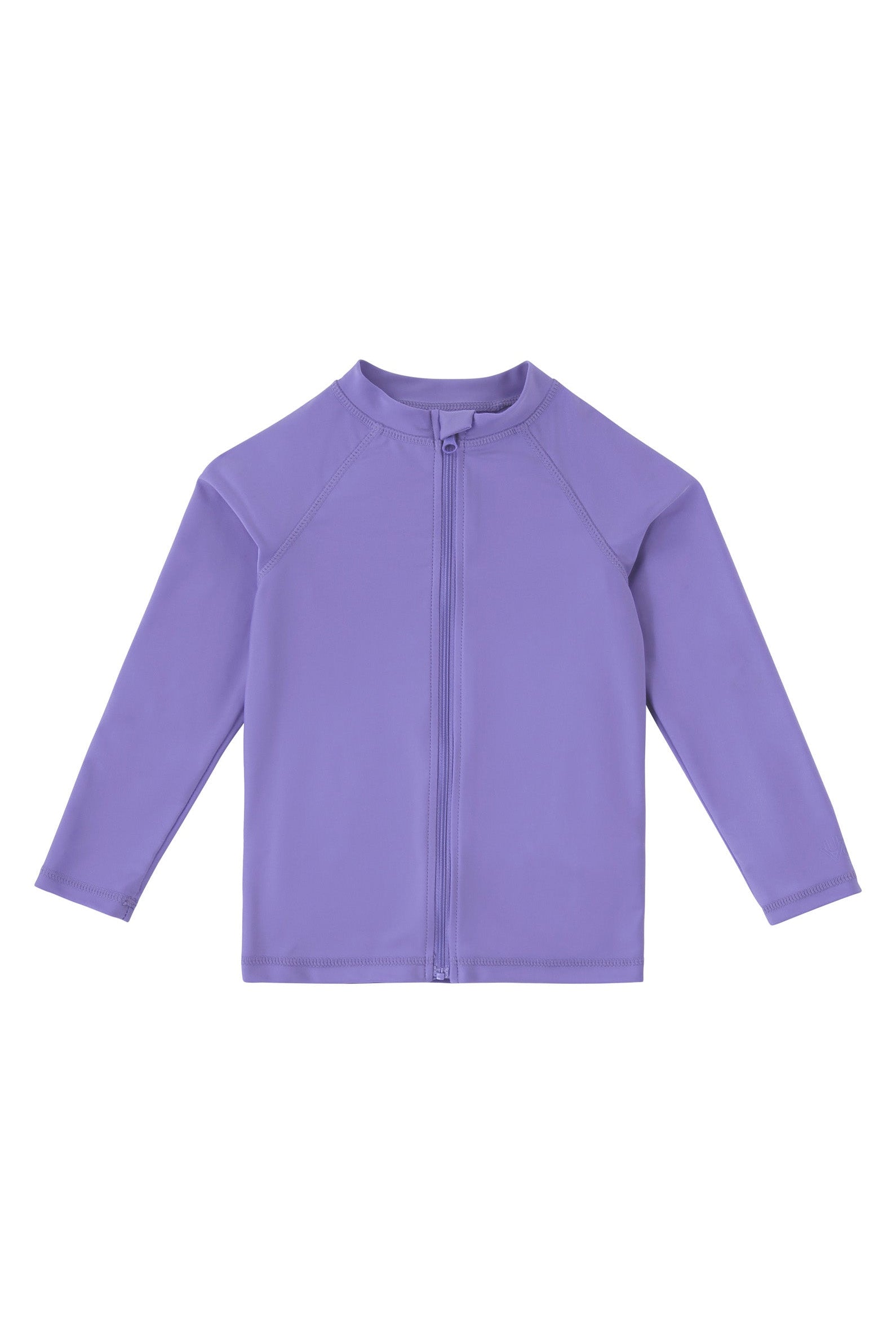 baby long sleeve full zip swim rashguard in periwinkle|periwinkle