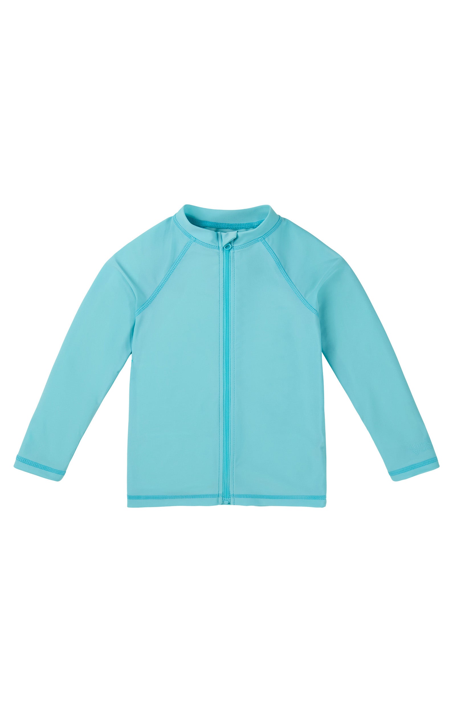 baby long sleeve full zip swim rashguard in skyline|skyline