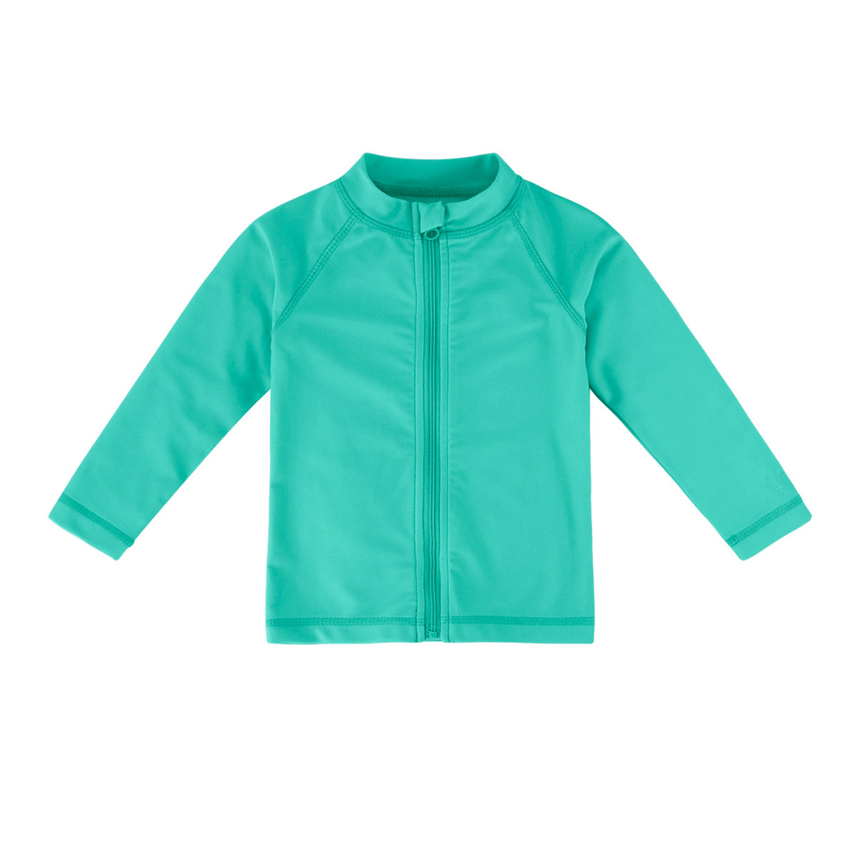 Baby Full Zip Rash Guard in Turquoise|turquoise