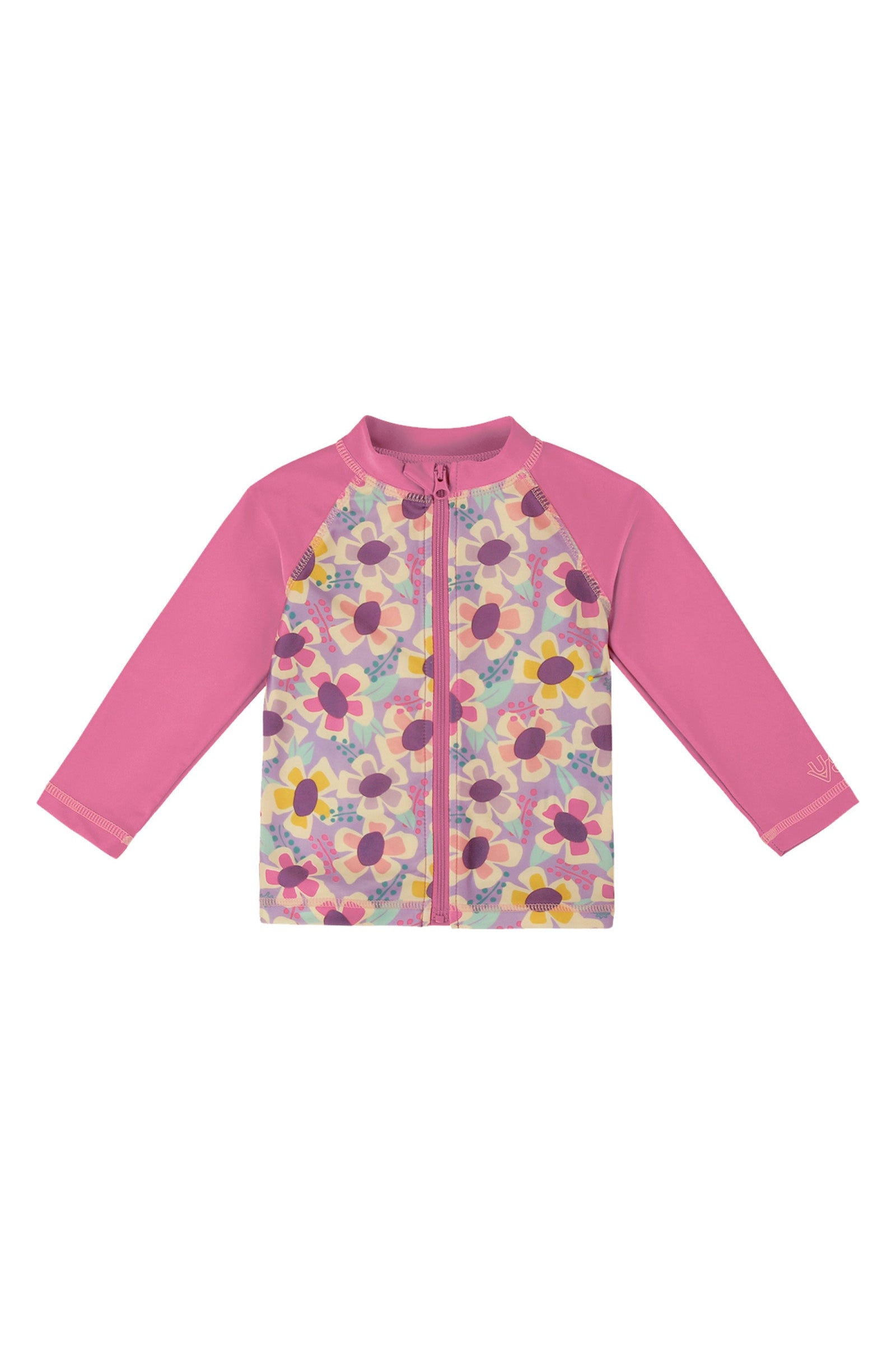 uv skinz baby full zip rashguard in vintage bloom|vintage-bloom