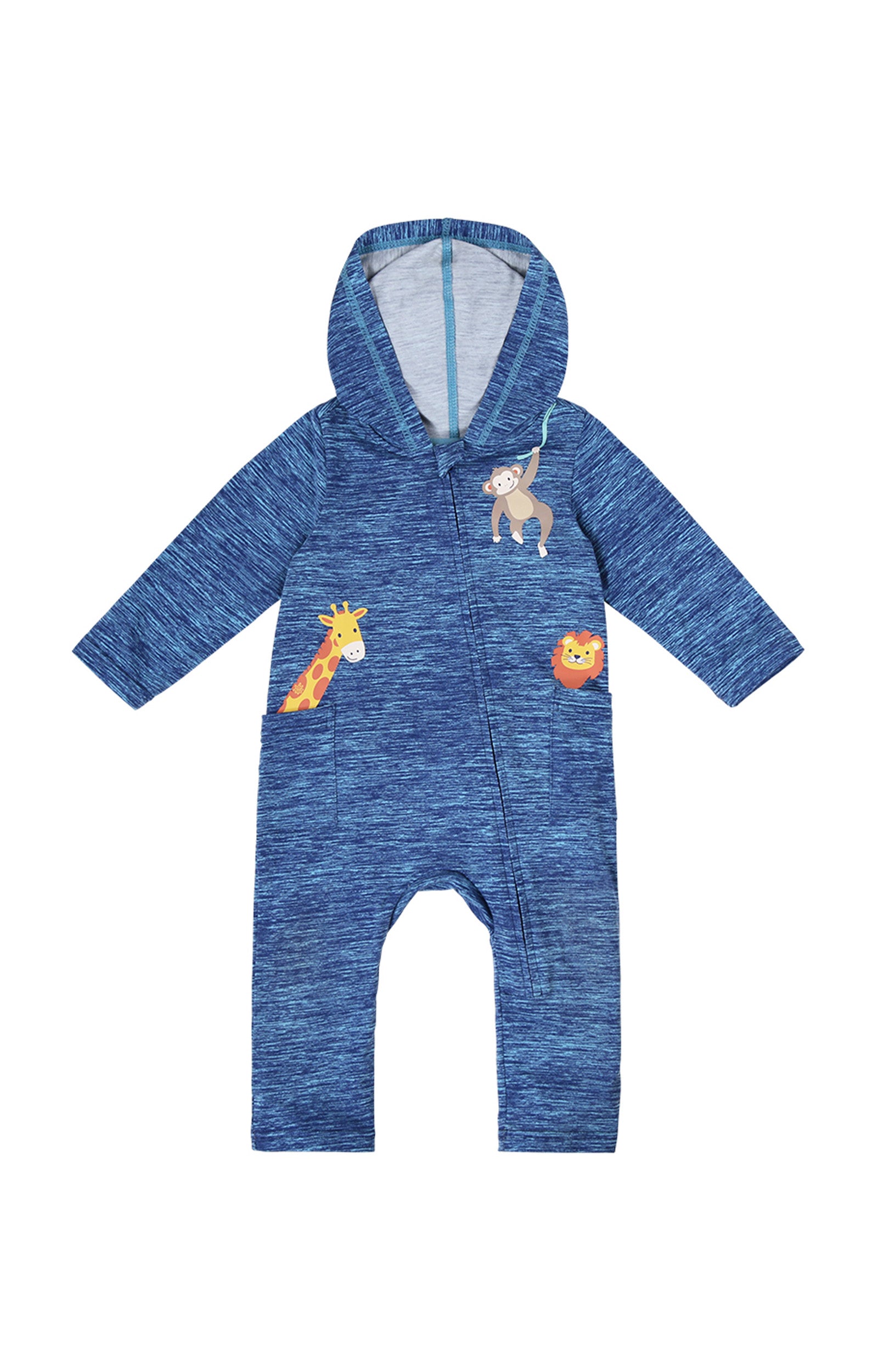 baby hooded everyday romper|jaspe-zoo