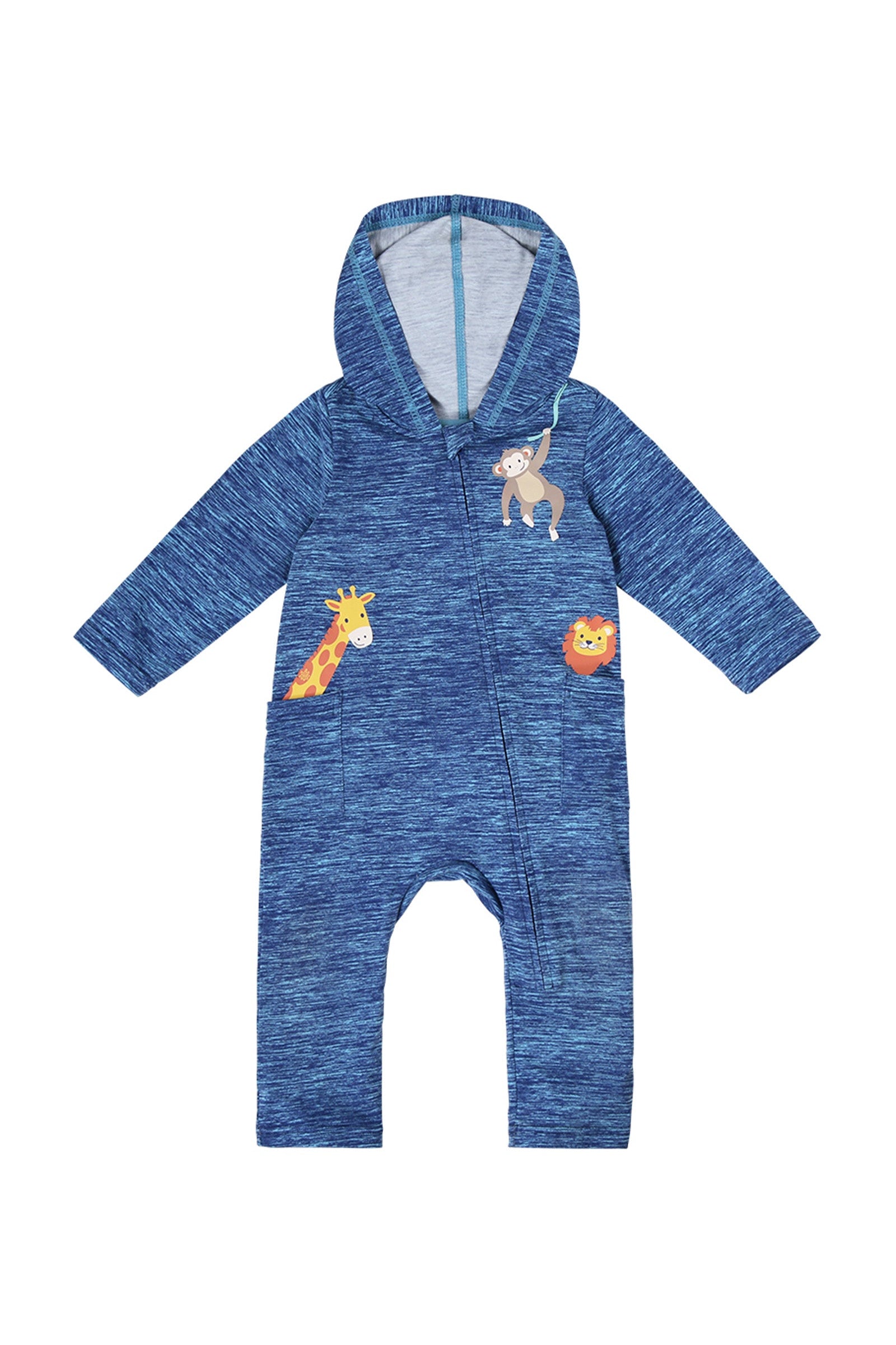 baby hooded everyday romper|jaspe-zoo