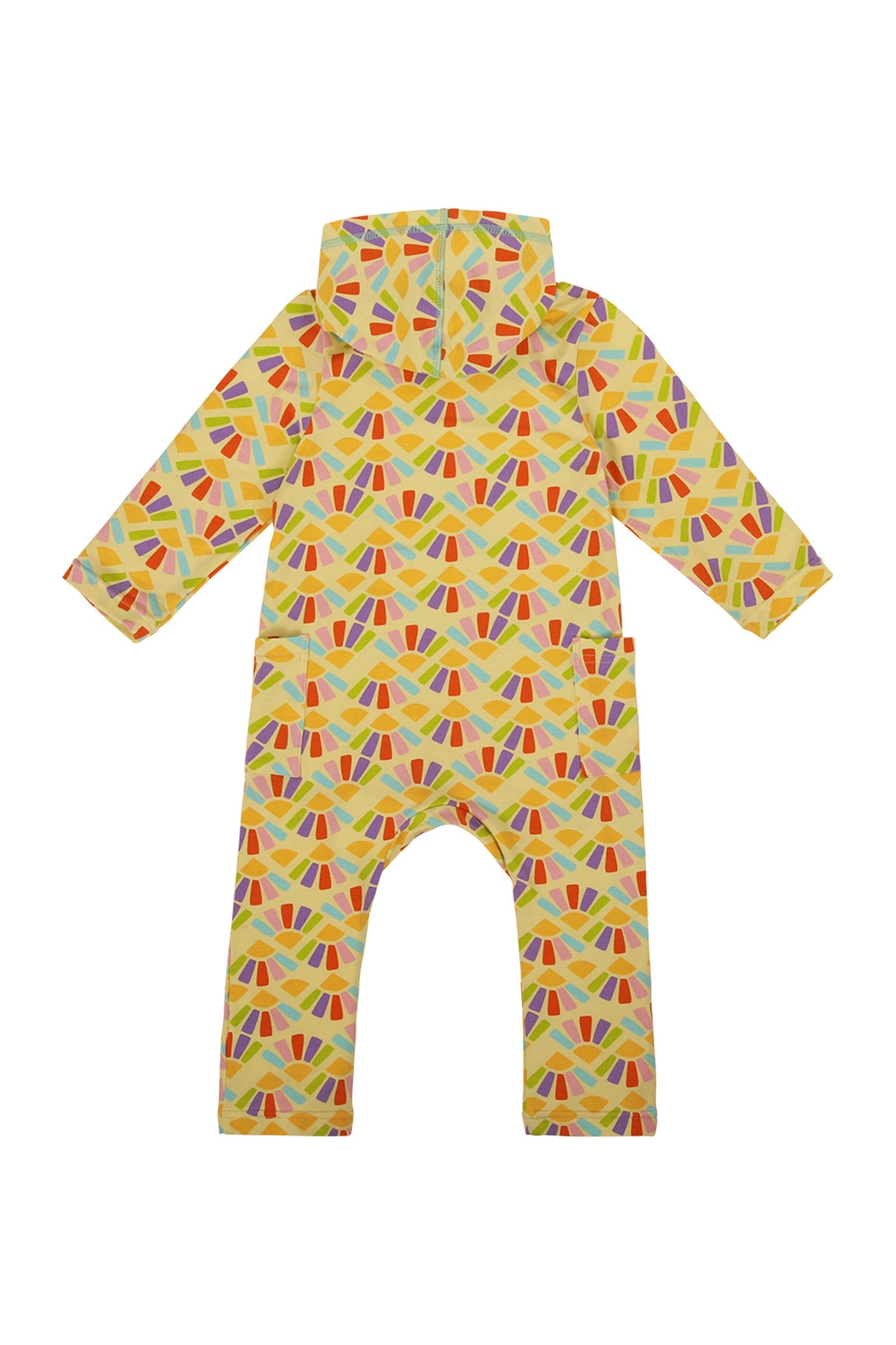 baby hooded everyday romper in radiant rays|radiant-rays