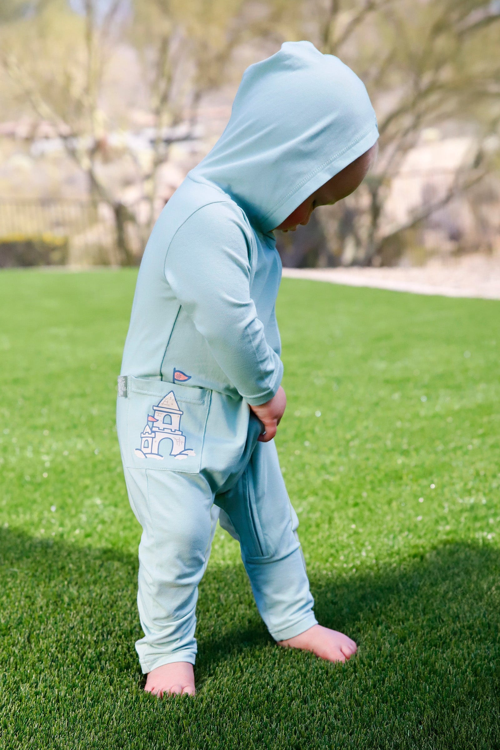 baby in everyday hooded romper|sea-castle