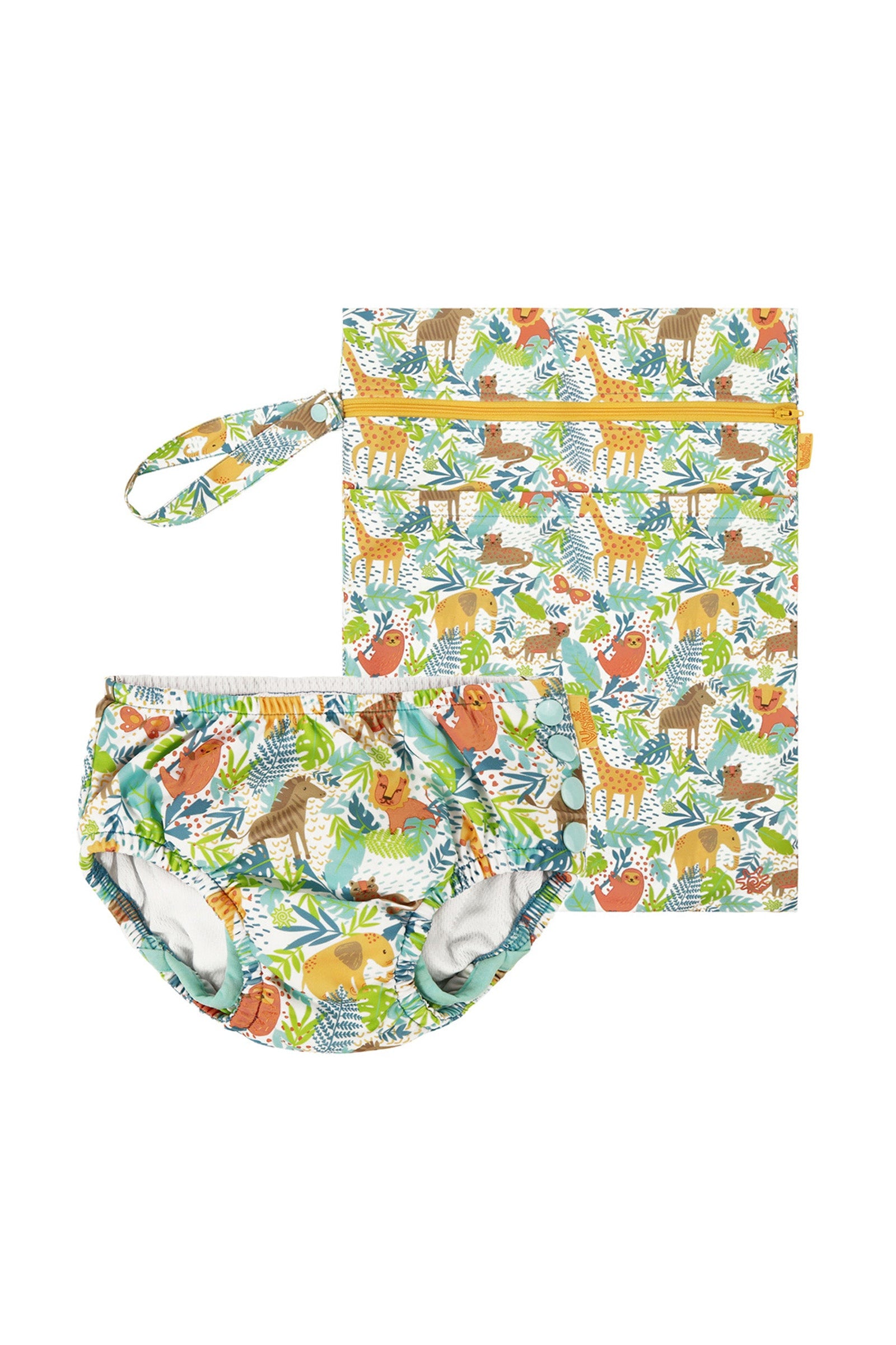 baby adjustable swim diaper set|jungle-friends