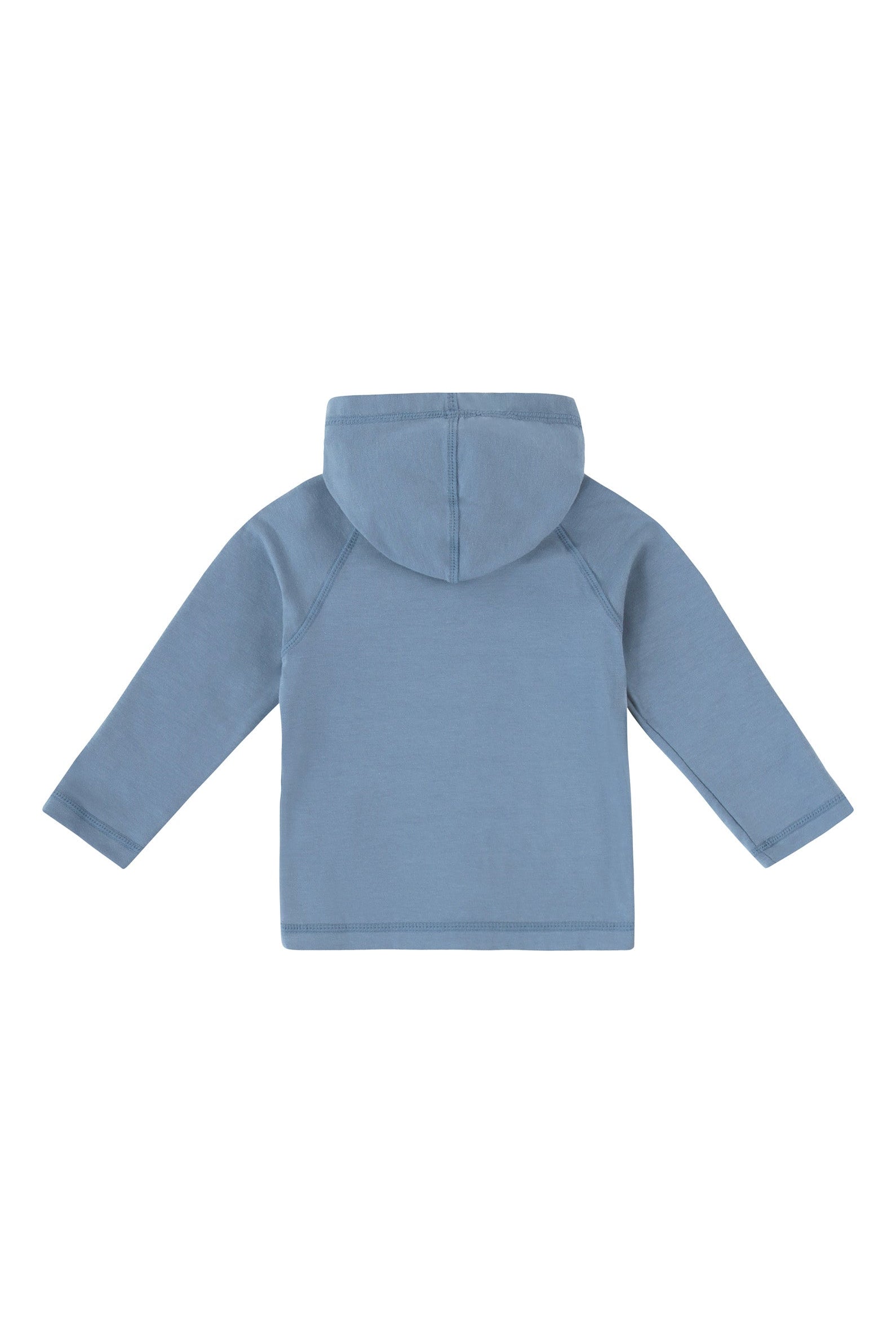 back view of baby everyday hooded zip up in baltic|baltic