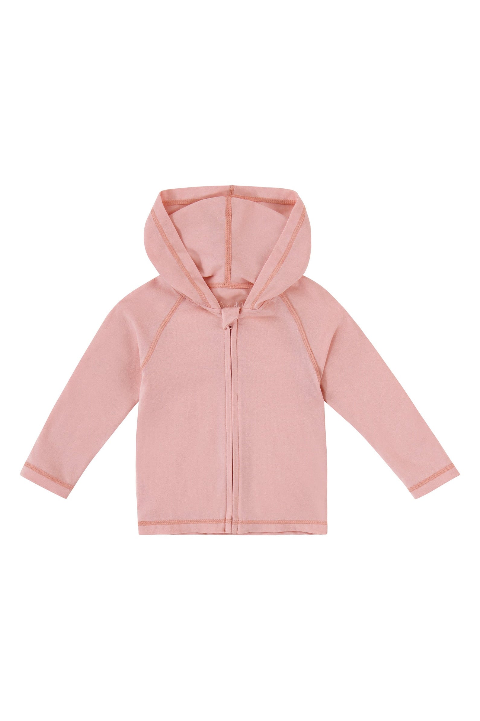 baby everyday hooded zip up in dusty pink|dusty-pink
