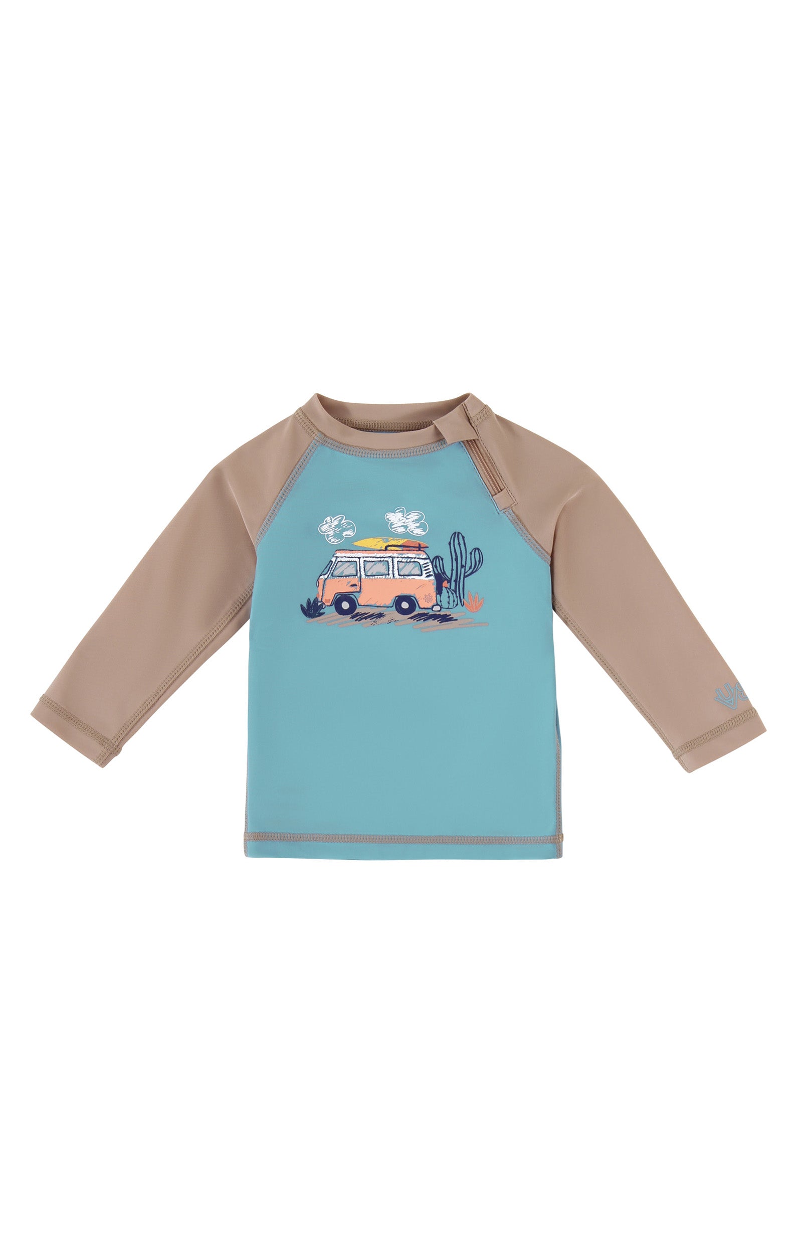 baby zippy long sleeve swim shirt in desert road trip|desert-road-trip