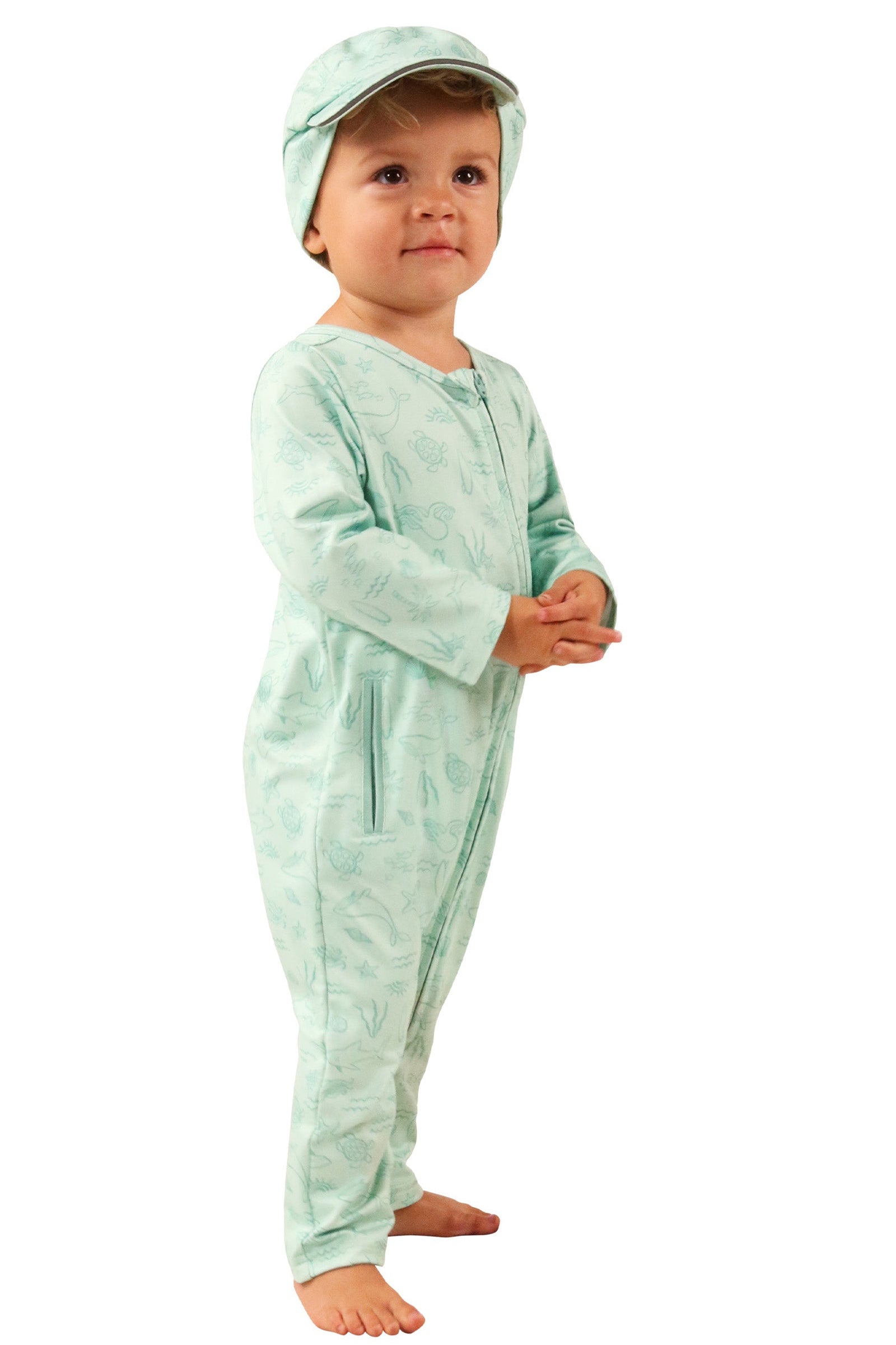 baby in active fleece hat in ocean friends|ocean-friends