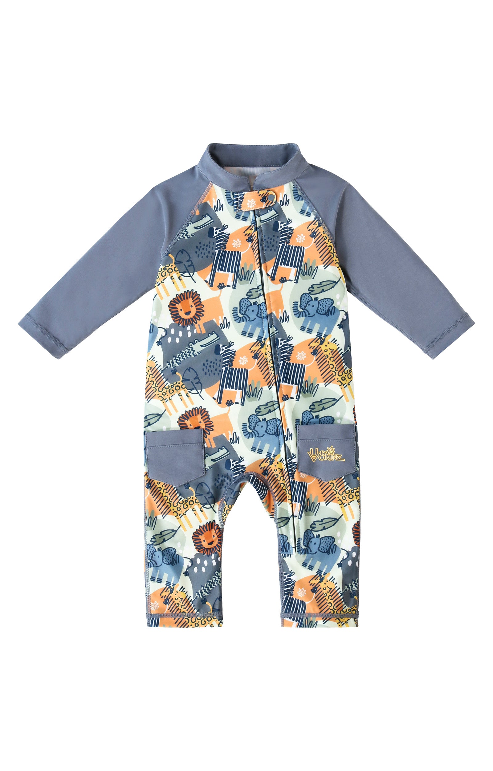 front of baby boys sun and swim suit|animal-kingdom