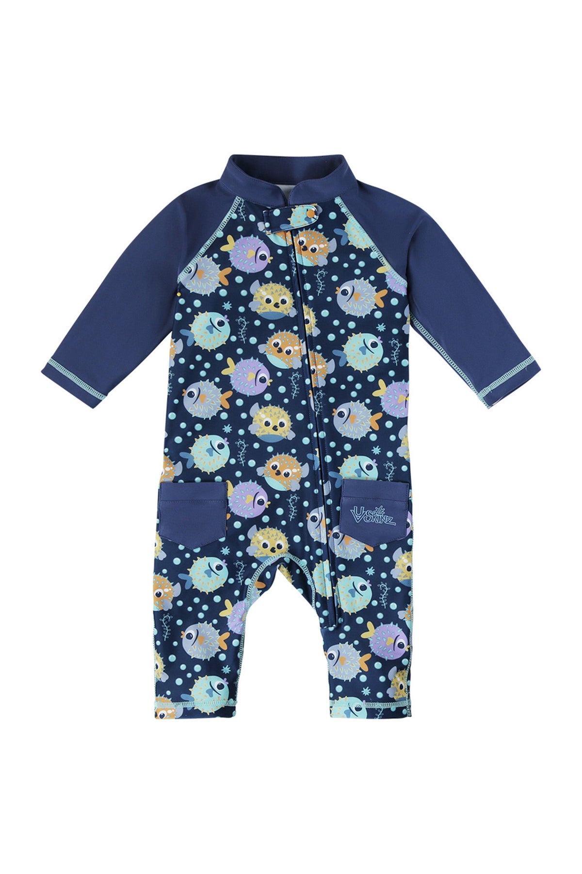 Baby Boy Swim Suit in blue|bubble-fishies