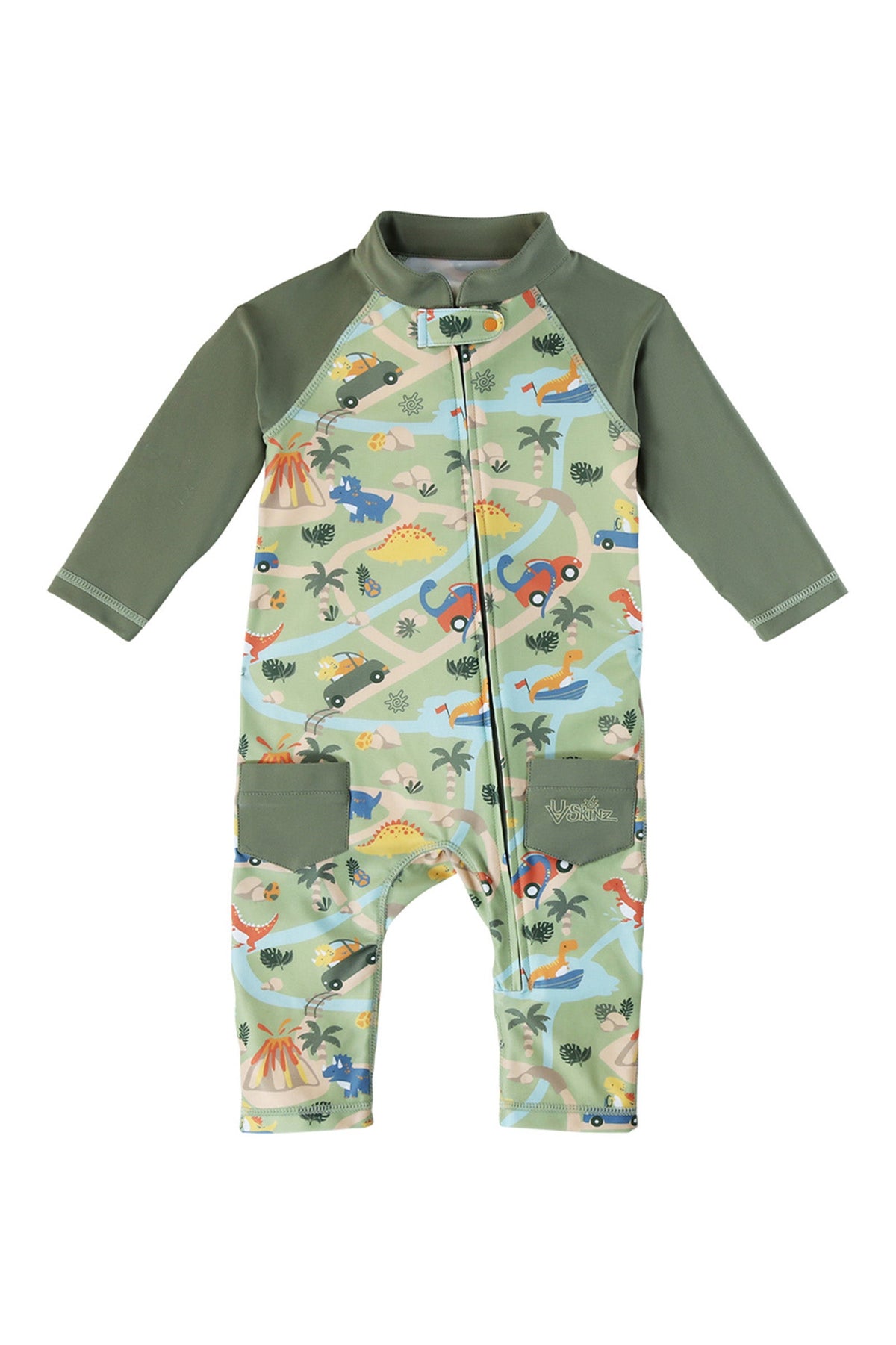 Baby Boy's sun swim suit in green|dinoville