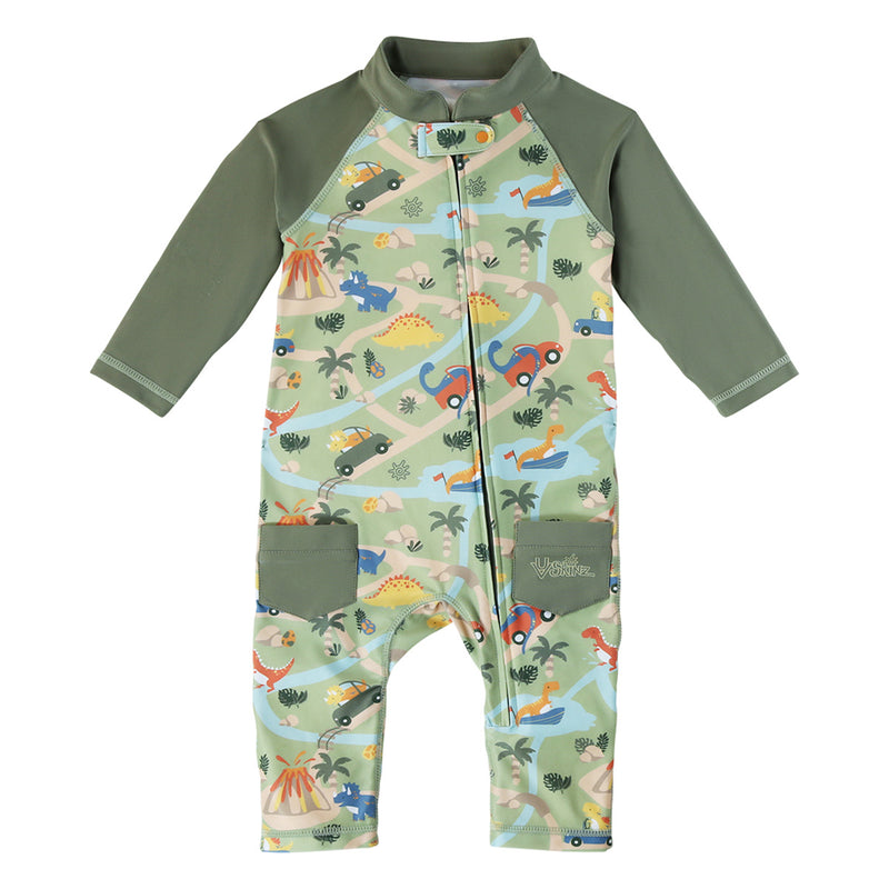 Baby Boy's sun swim suit in green|dinoville