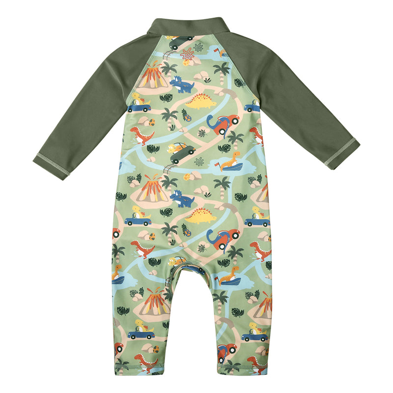 Baby Boy's sun swim suit in green|dinoville