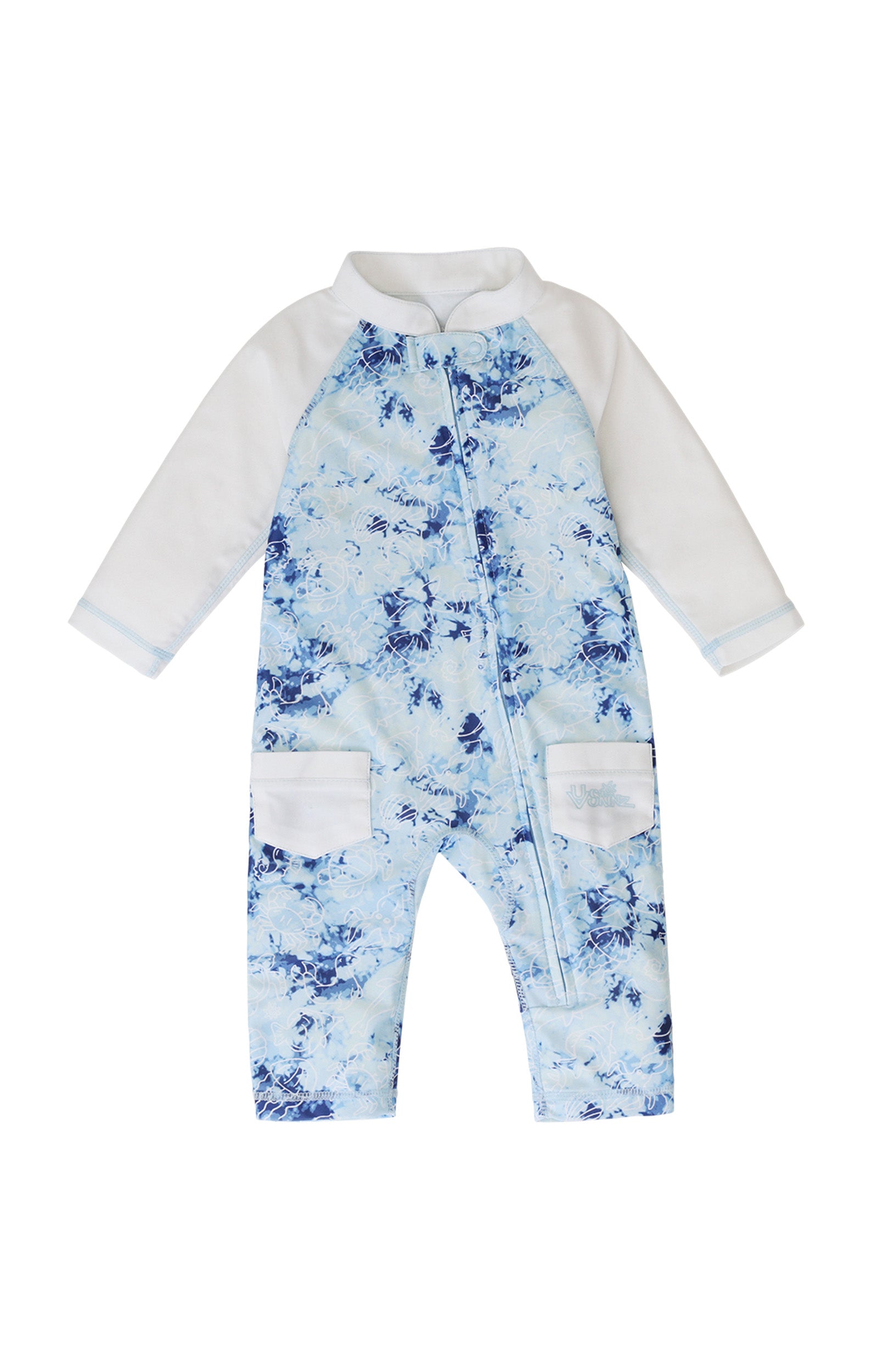 baby boy's long-sleeve swimsuit in sea friends|sea-friends