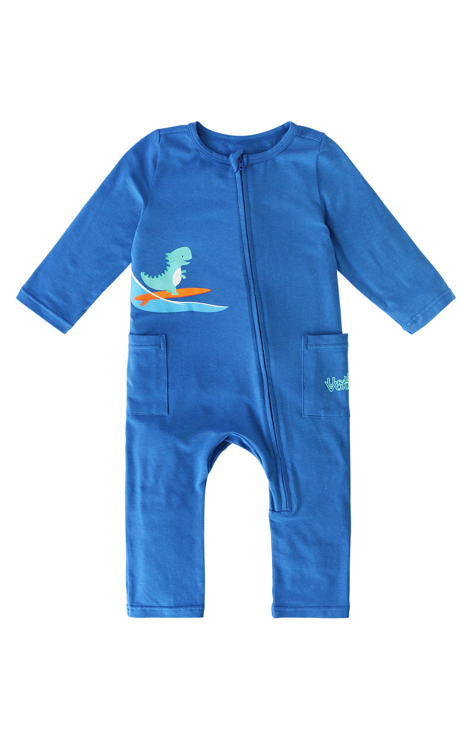 Boys' UPF 50+ One-Piece in Cowabunga Dino|cowabunga-dino