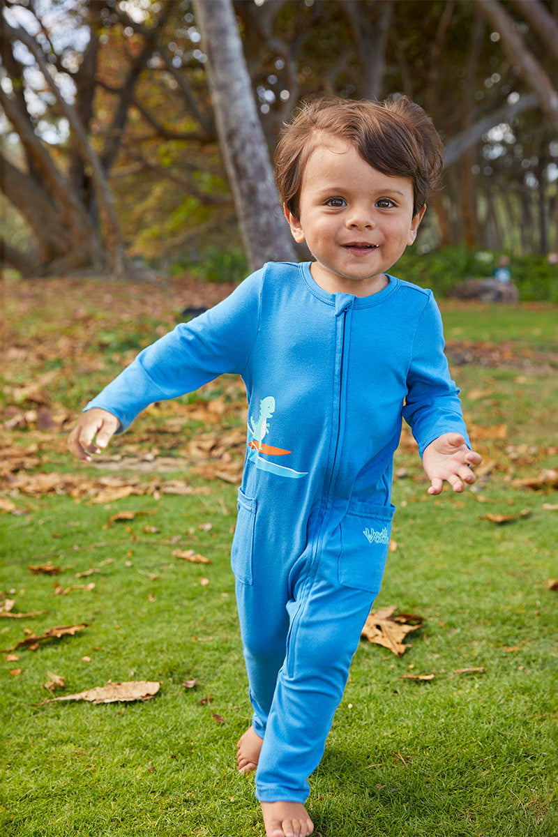 Little Boy in Our Boys' UPF 50+ One Piece|cowabunga-dino
