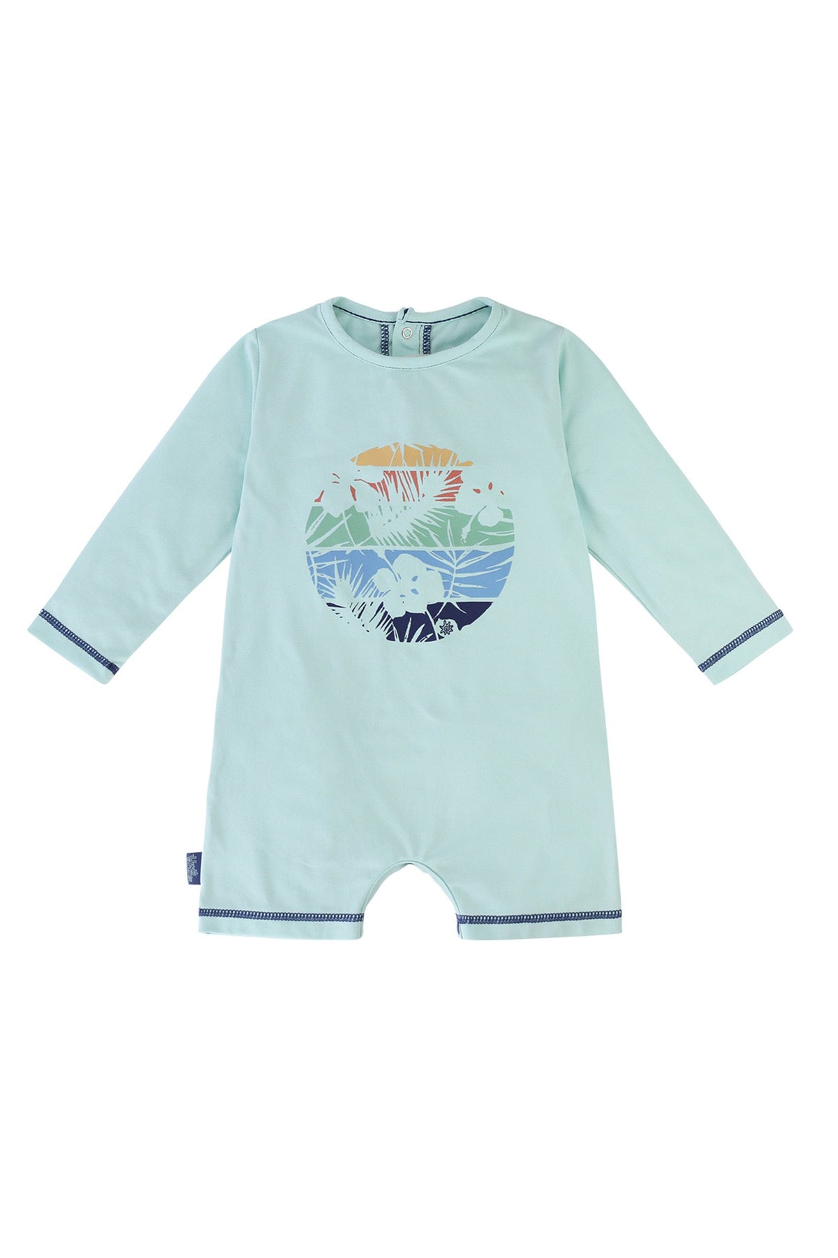 baby boy's UV onesie in aloha sunset