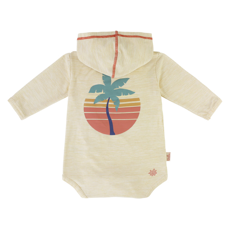 Back of the baby onesie in sunset palm tree|sunset-palm-tree