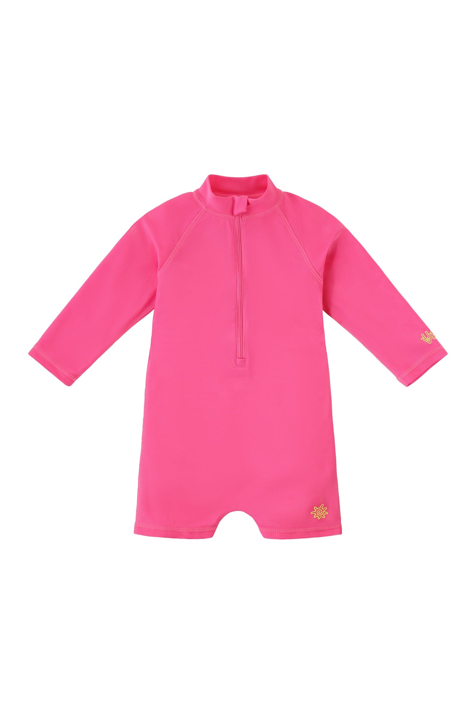 baby neon magic print long sleeve swim romper in neon checkers|neon-checkers