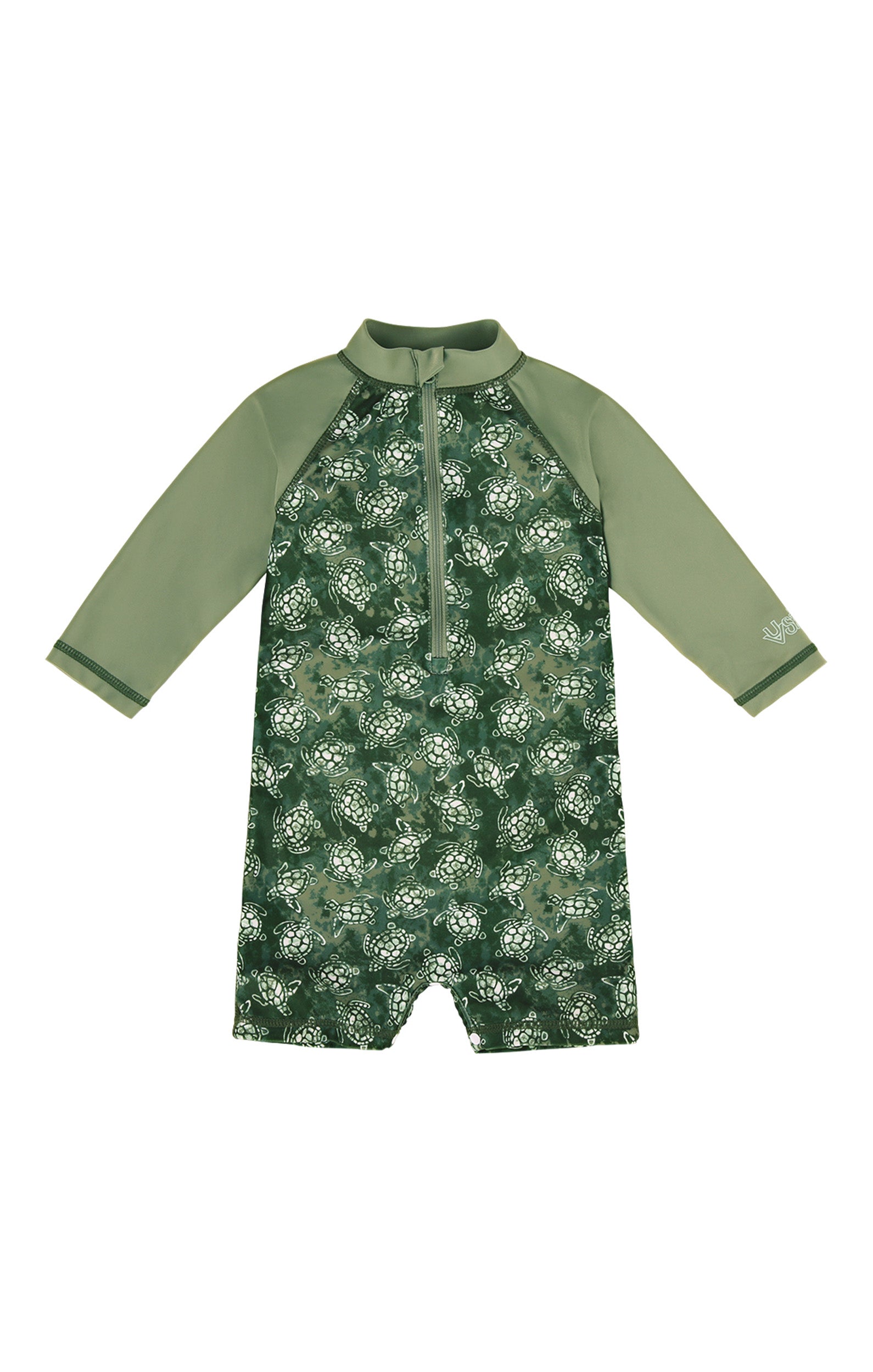 baby boy's long sleeve swim romper|turtle-cove