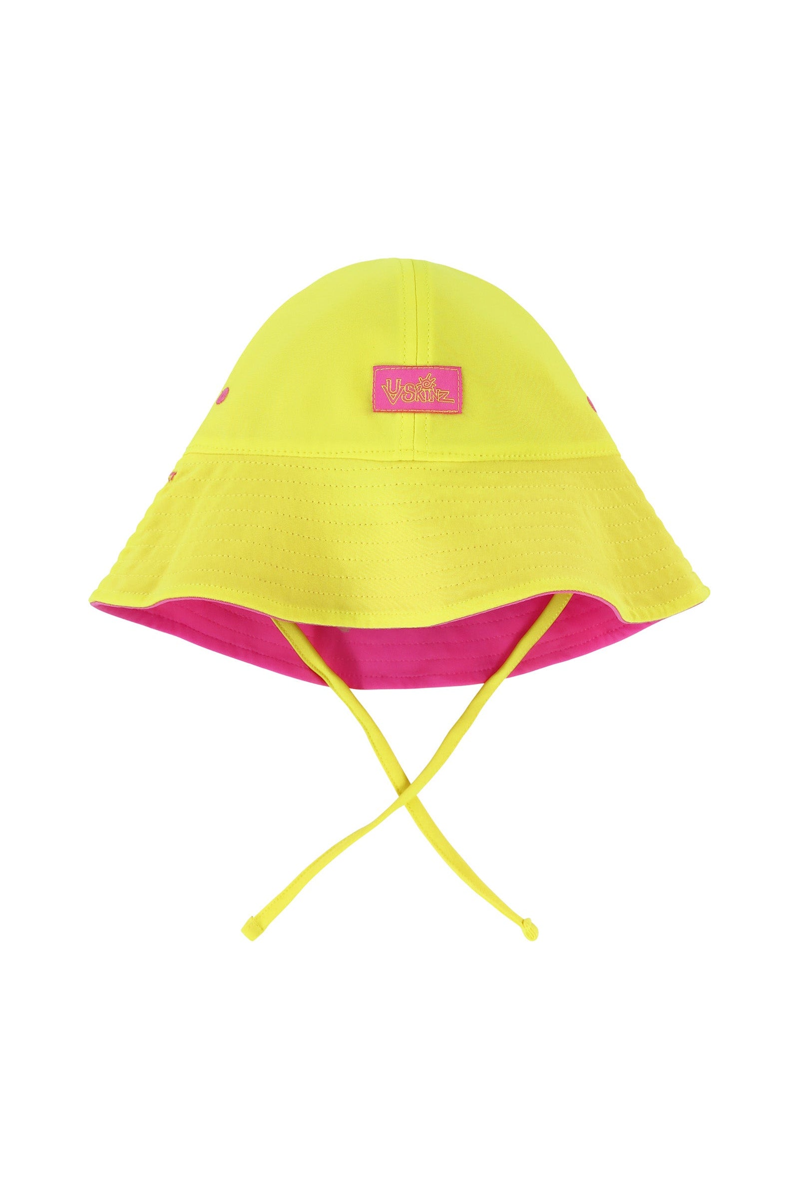 baby reversible swim bucket hat in neon sky neon green|neon-sorbet-neon-yellow